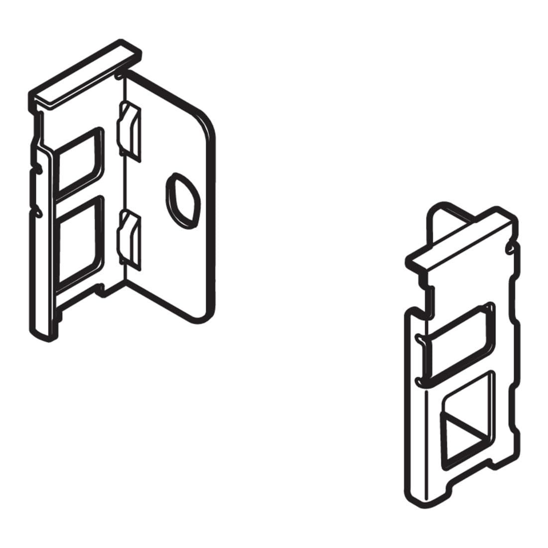 blum Schranksystem Blum LEGRABOX Holzrückwandhalter, Höhe N 80 mm, links/rechts, seidenwe