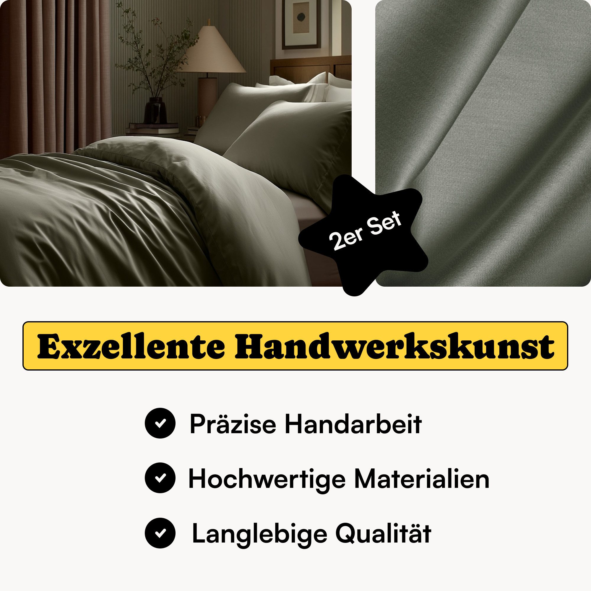 Seralino Kissenbezüge Mako Satin Kissenbezug (100% günstig online kaufen