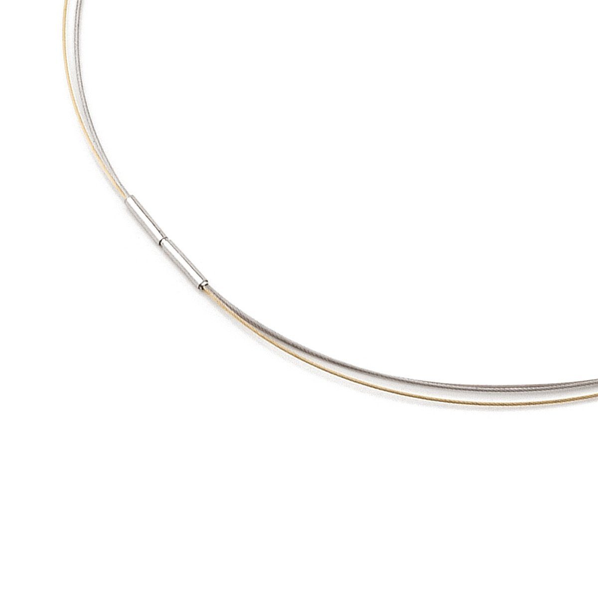 Boccia Collier Stahlreif Halskette 3-fach bicolor günstig online kaufen
