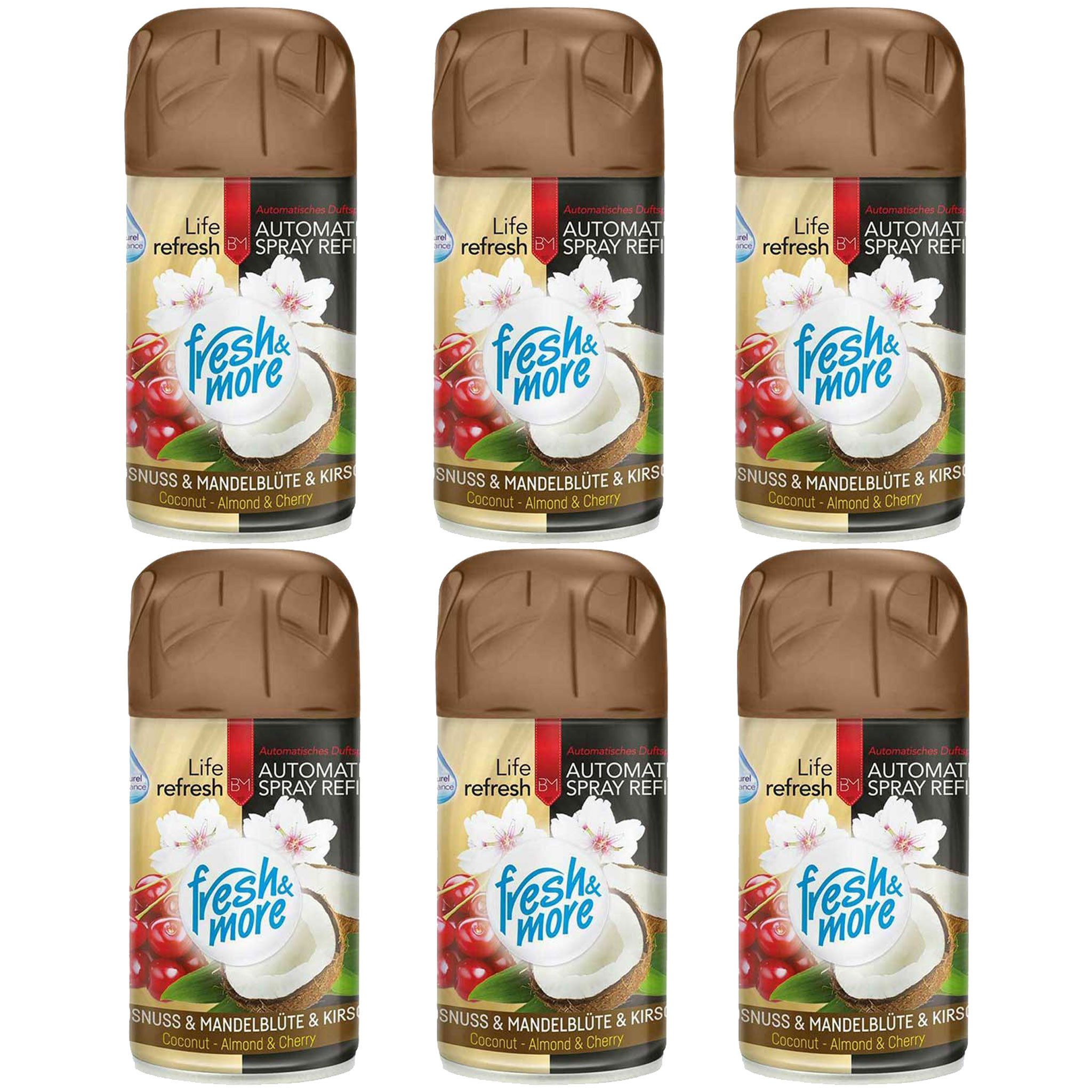 fresh & more Raumduft Lufterfrischer Nachfüller (6er Pack, 6-St., 250ml)