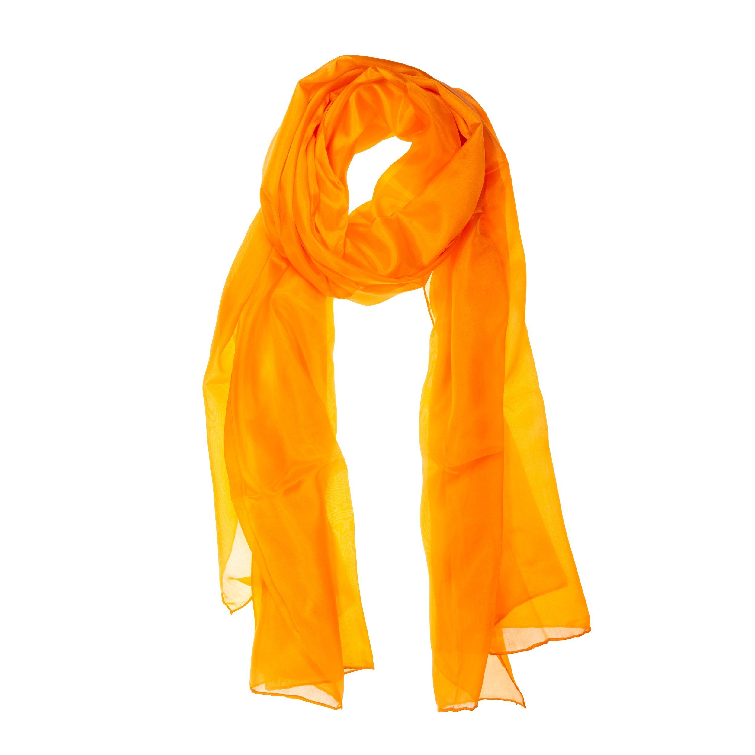 Seidenschal Seidenschal Halstuch Schal XXL Orange