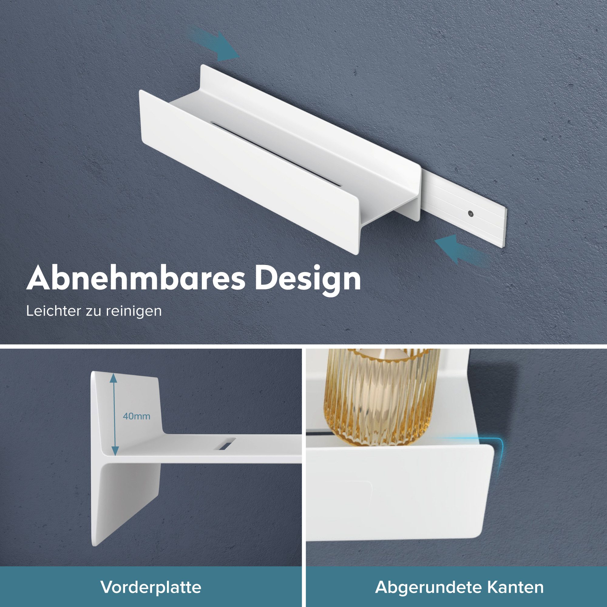 doporro Duschablage Duschregal Wandregal aus Alu-Legierung mit großer Kapazität Reglo-03, besteht aus korrosionsbeständigem Aluminium-Magnesium – Bild 5 von 5
