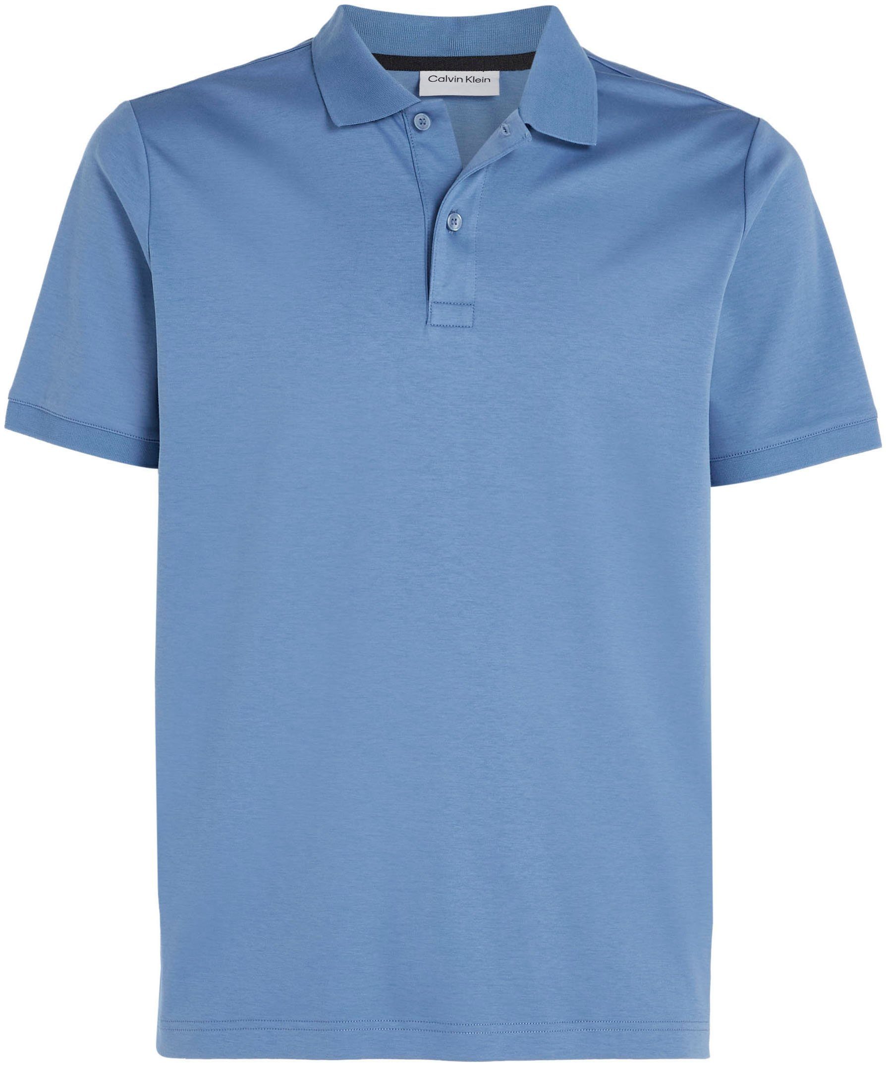 Logo Poloshirt auf Klein Brust blue iron Calvin mit Calvin der Klein