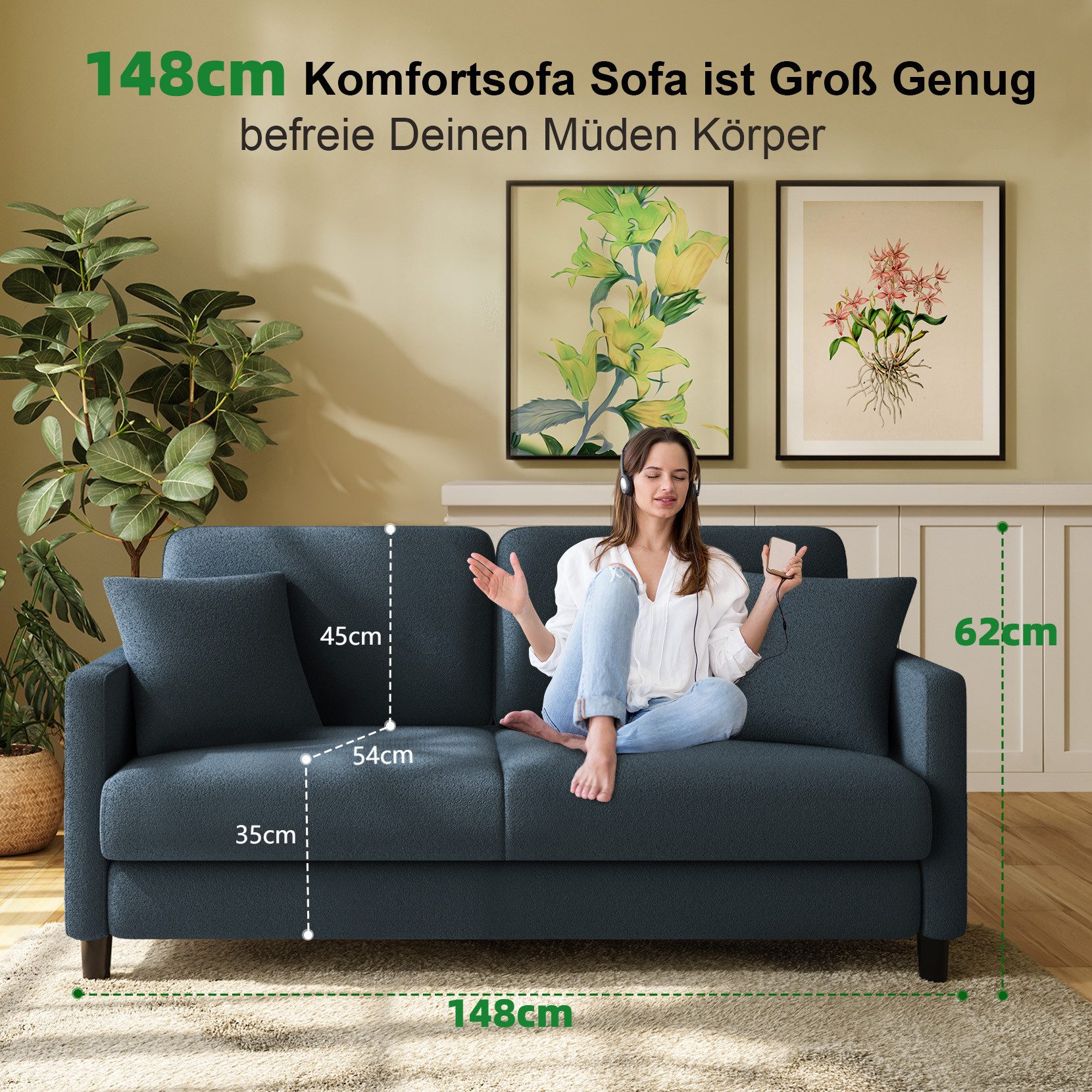 ToteBox 2-Sitzer 148CM Teddy Fleece Werkzeugfreier günstig online kaufen
