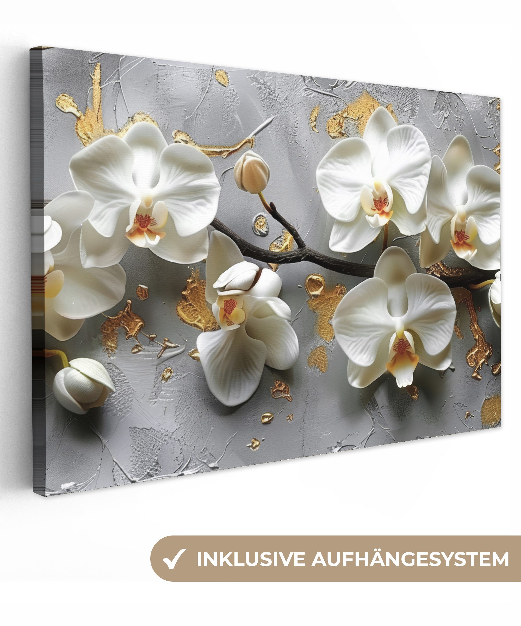 OneMillionCanvasses® Leinwandbild Blumen - Orchidee - Abstrakt - Modern, Fo günstig online kaufen