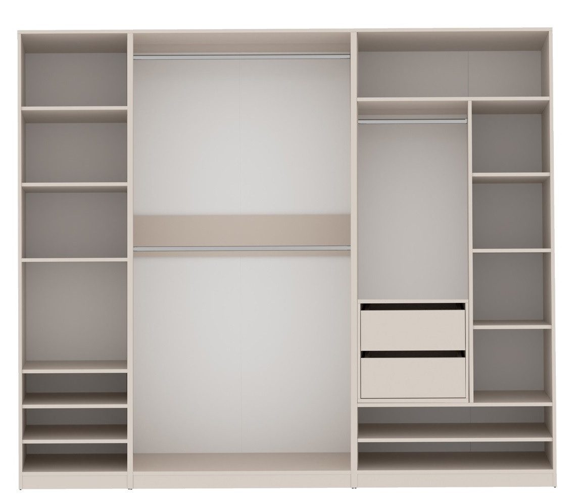 Marmex Möbel Garderobenschrank TRES F großer Kleiderschrank mit Kleiderstangen und Stauraum Garderobenschrank, mit Container