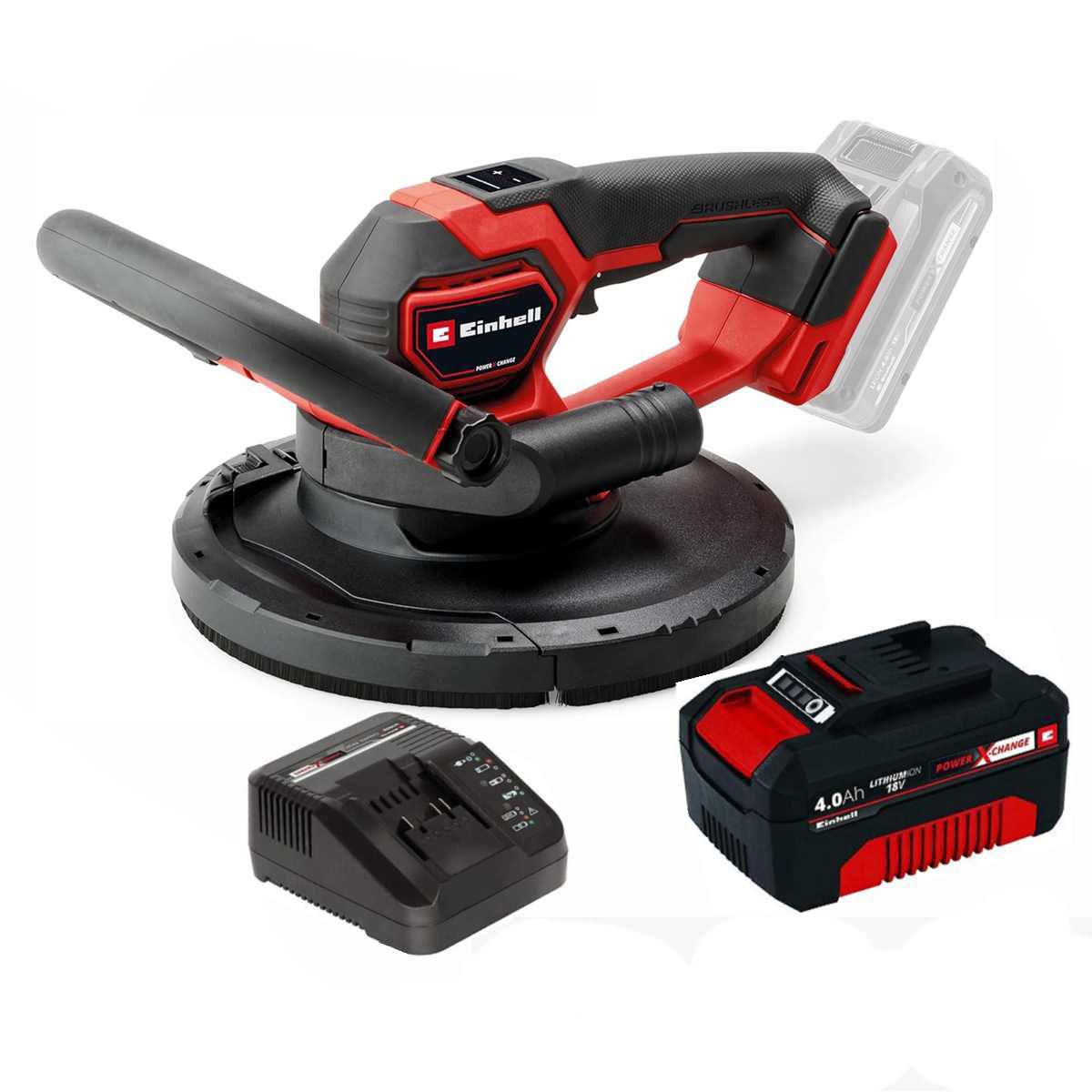 Einhell Шлифовальный станок для гипсокартона Professional 18V Шлифовальный станок для гипсокартона TP-DWS 18/225 Li B + Akku 4.0 Ah