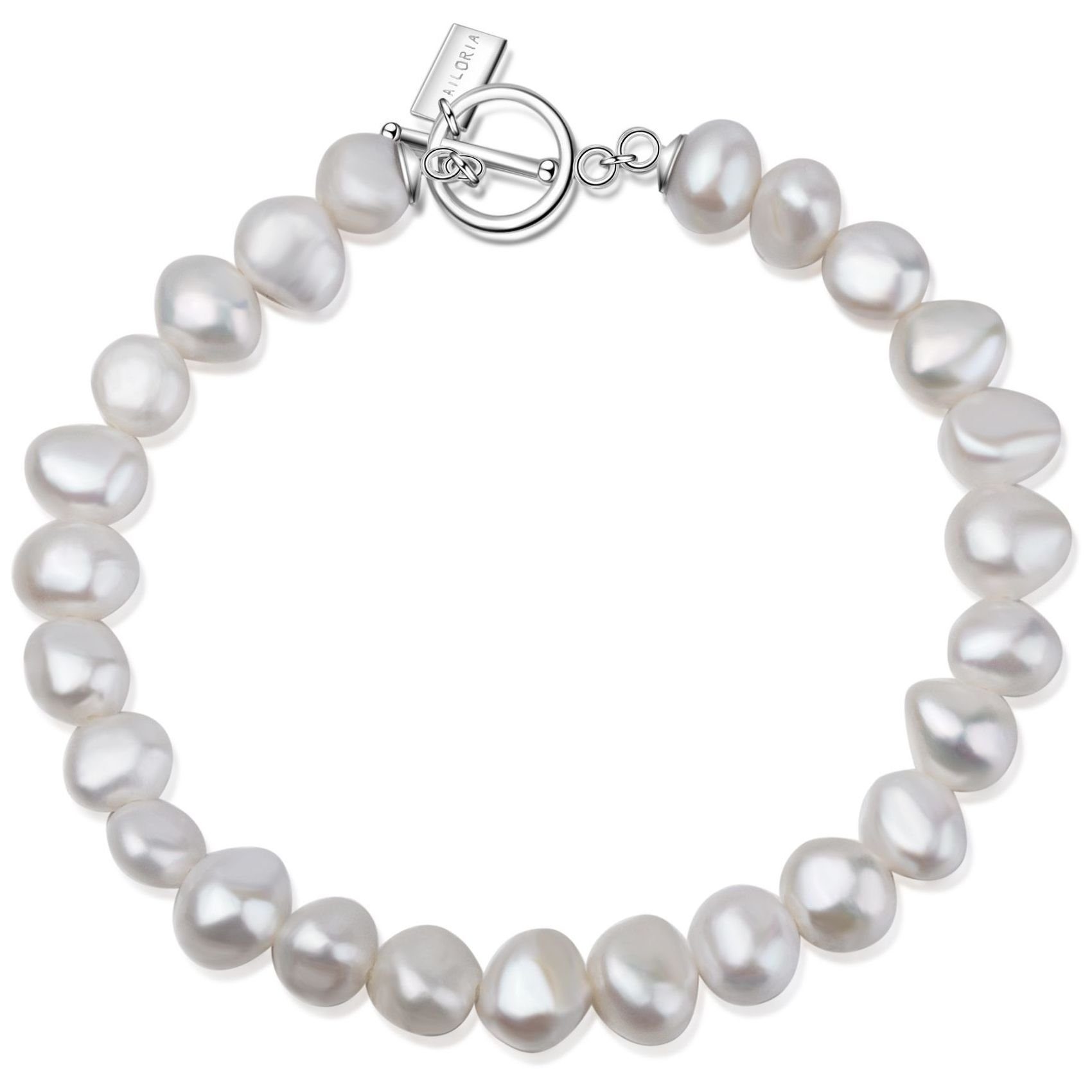 AILORIA Armband MENOA Armband Silber/weiße Perle, Armband Silber/weiße Perl günstig online kaufen