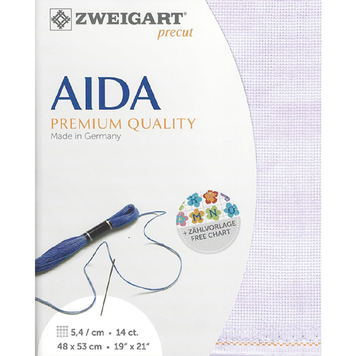 Zweigart Kreativset AIDA Zweigart Precut 14 ct. Stern-Aida Farbe vintage flieder, 48x53 cm, (embroidery kit by Marussia)