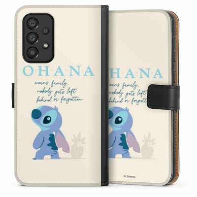 DeinDesign Handyhülle Lilo & Stitch Offizielles Lizenzprodukt Disney Ohana Stitch, Samsung Galaxy A33 5G Hülle Handy Flip Case Wallet Cover