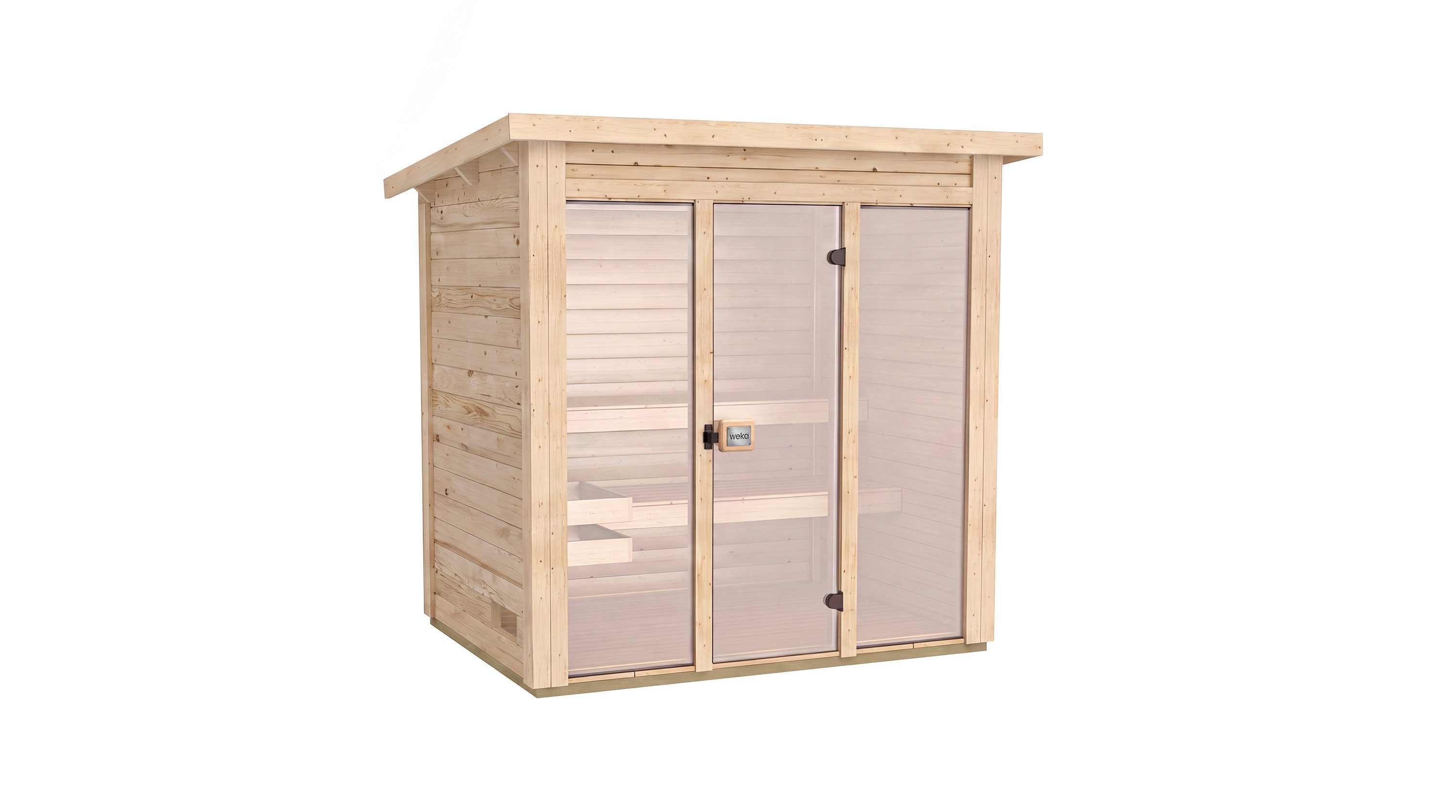 weka Saunahaus Kaapi 2, BxTxH: 224 x 172 x 215 cm, 40 mm, (Set) verschiedene Varianten