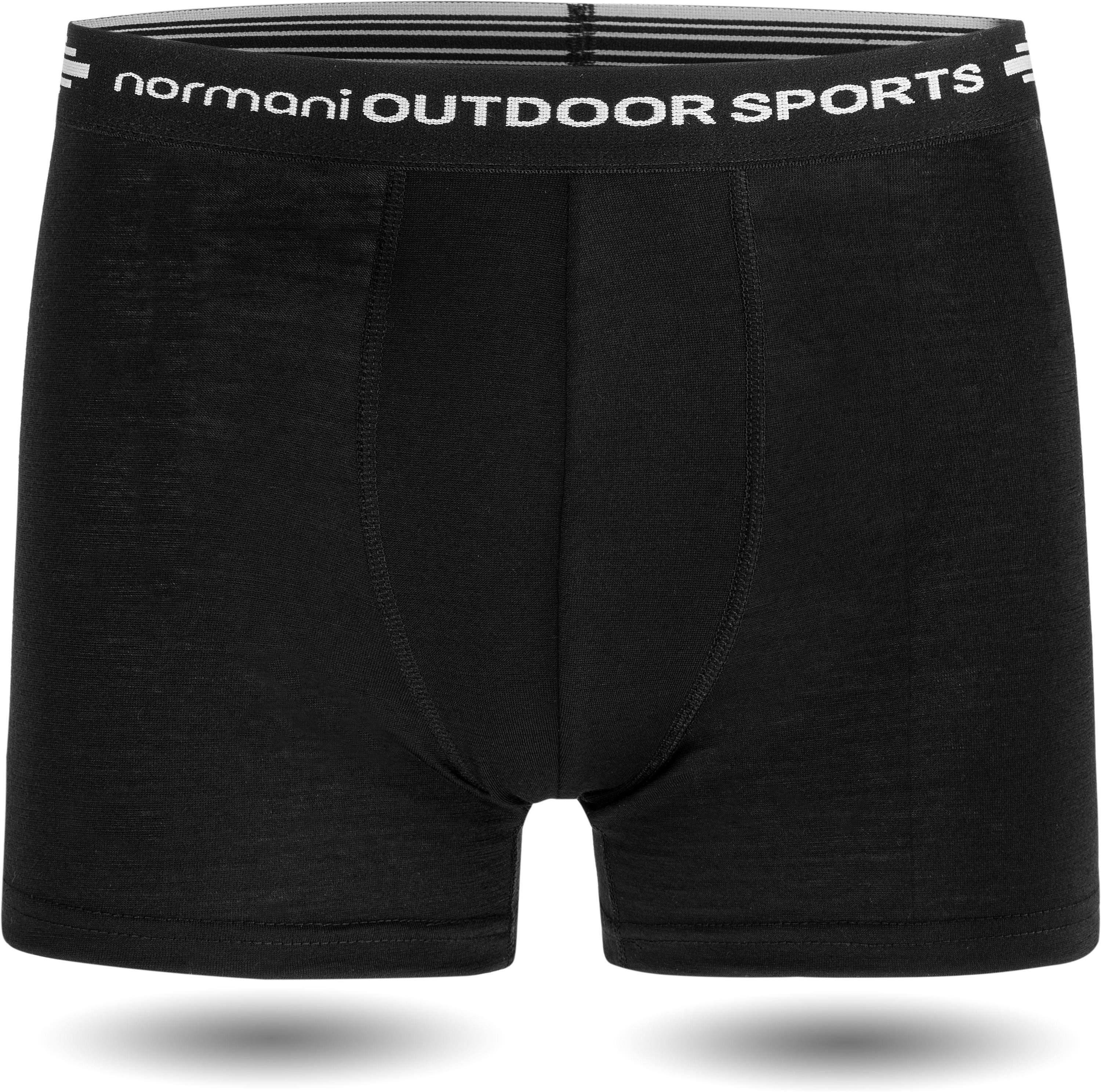 normani Retro Boxer 2er Pack Herren Merino Boxershorts Unterhose Sportunterhose Funktionsunterwäsche aus 100% Merinowolle