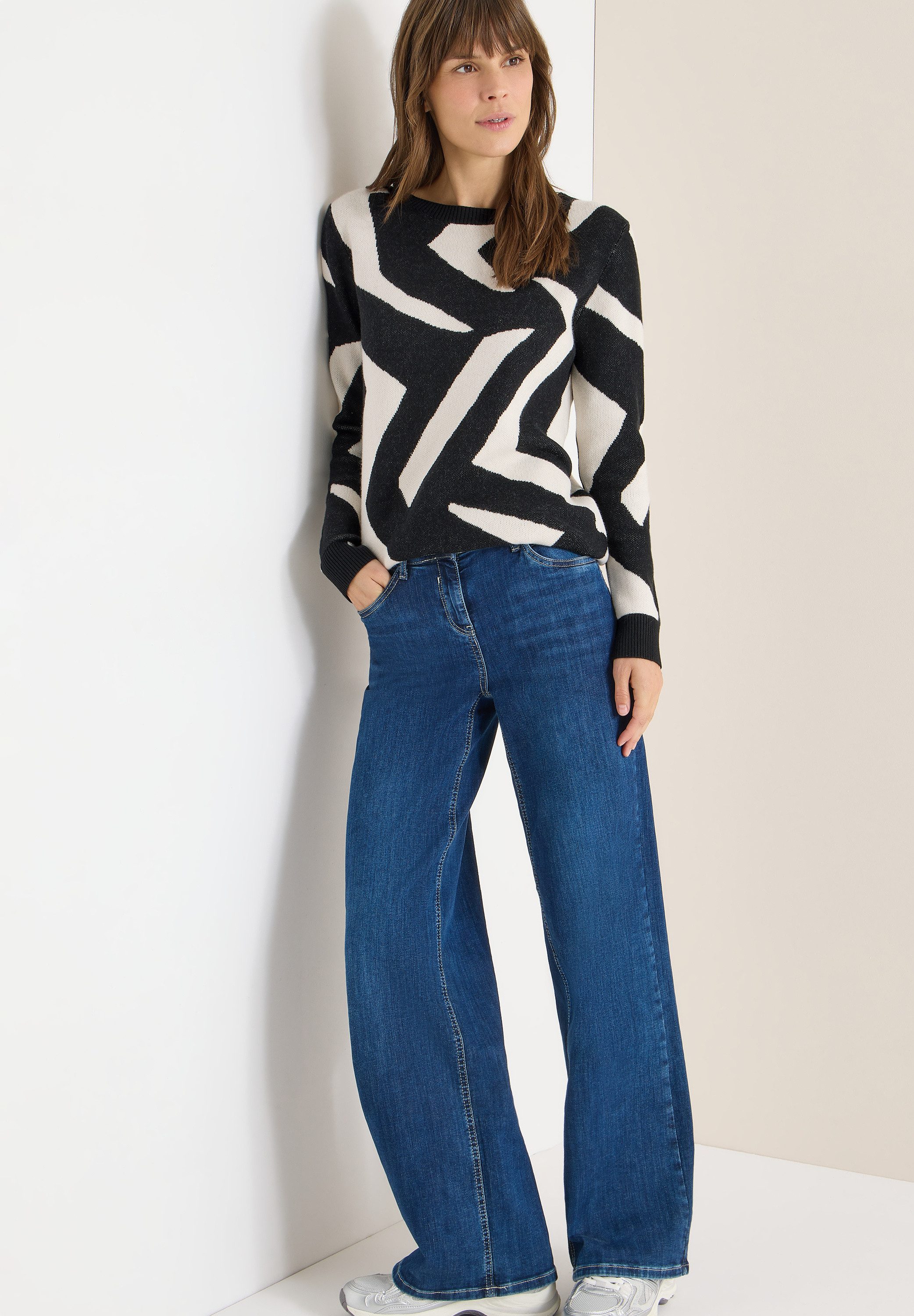 CECIL Strickpullover mit grafischem Muster
