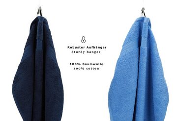 Betz Handtuch Set 10-tlg.. Handtuch-Set Premium Farbe Dunkelblau & Hellblau, 100% Baumwolle, (10-tlg)