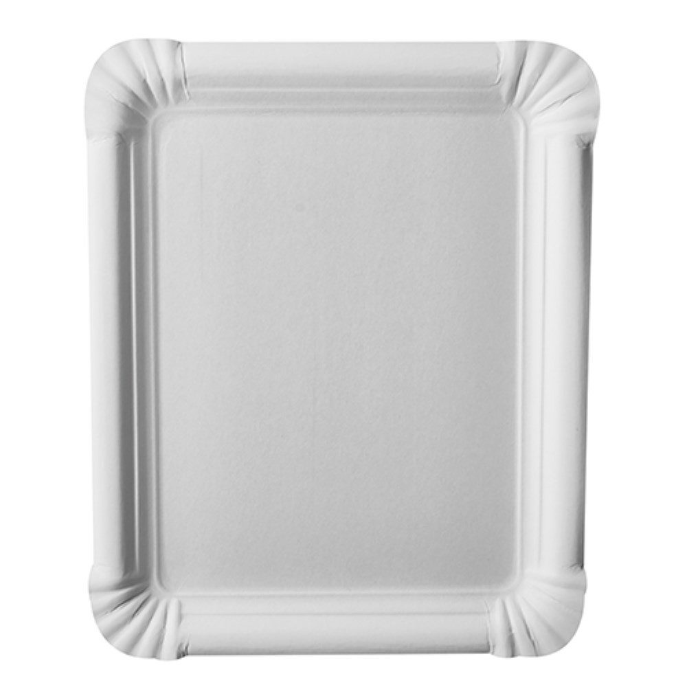PAPSTAR Pappteller 250 Teller, Pappe "pure" eckig 16,5 cm x 20 cm weiss