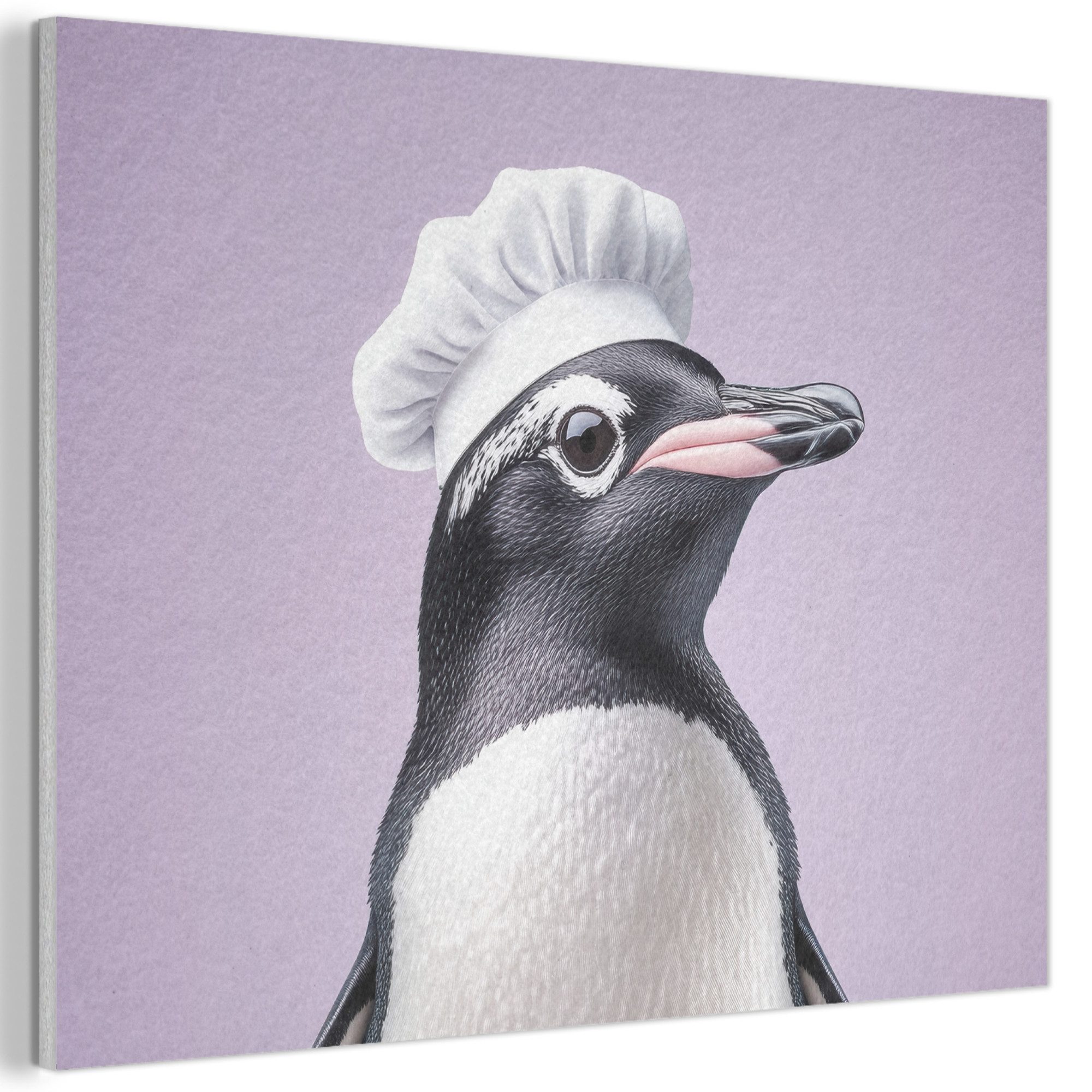 Kochmütze - Pinguin - Lila