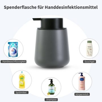 Caterize Seifenspender Spülmittelspender,Nachfüllbarer Soap Dispenser Keramik 350ml