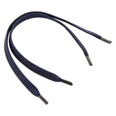Rema Schnürsenkel Rema Schnürsenkel Dunkelblau - flach - ca. 6-7 mm breit für Sie nach Wunschlänge geschnitten und mit Metallenden versehen