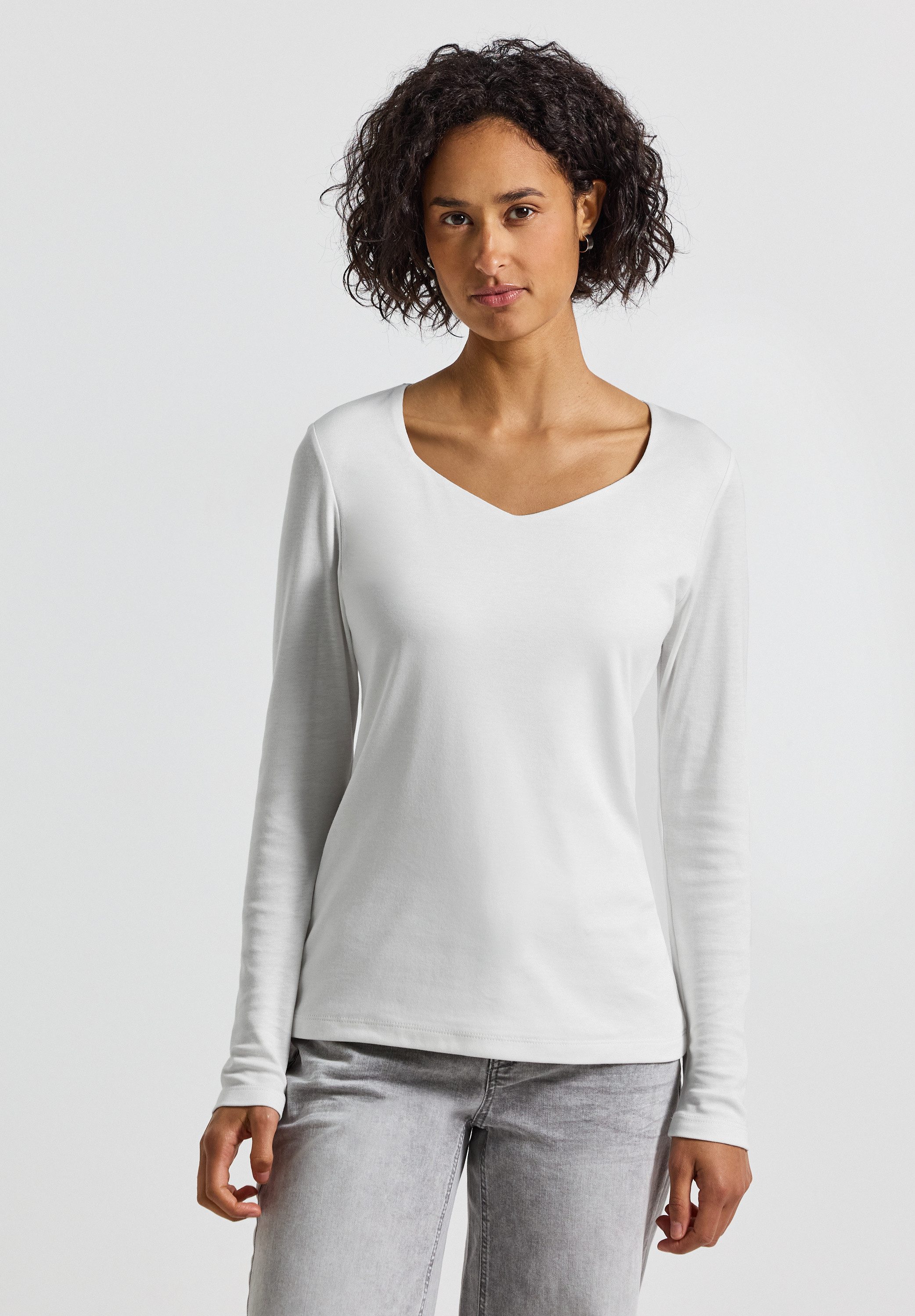 STREET ONE Langarmshirt im soften Baumwoll-Mix