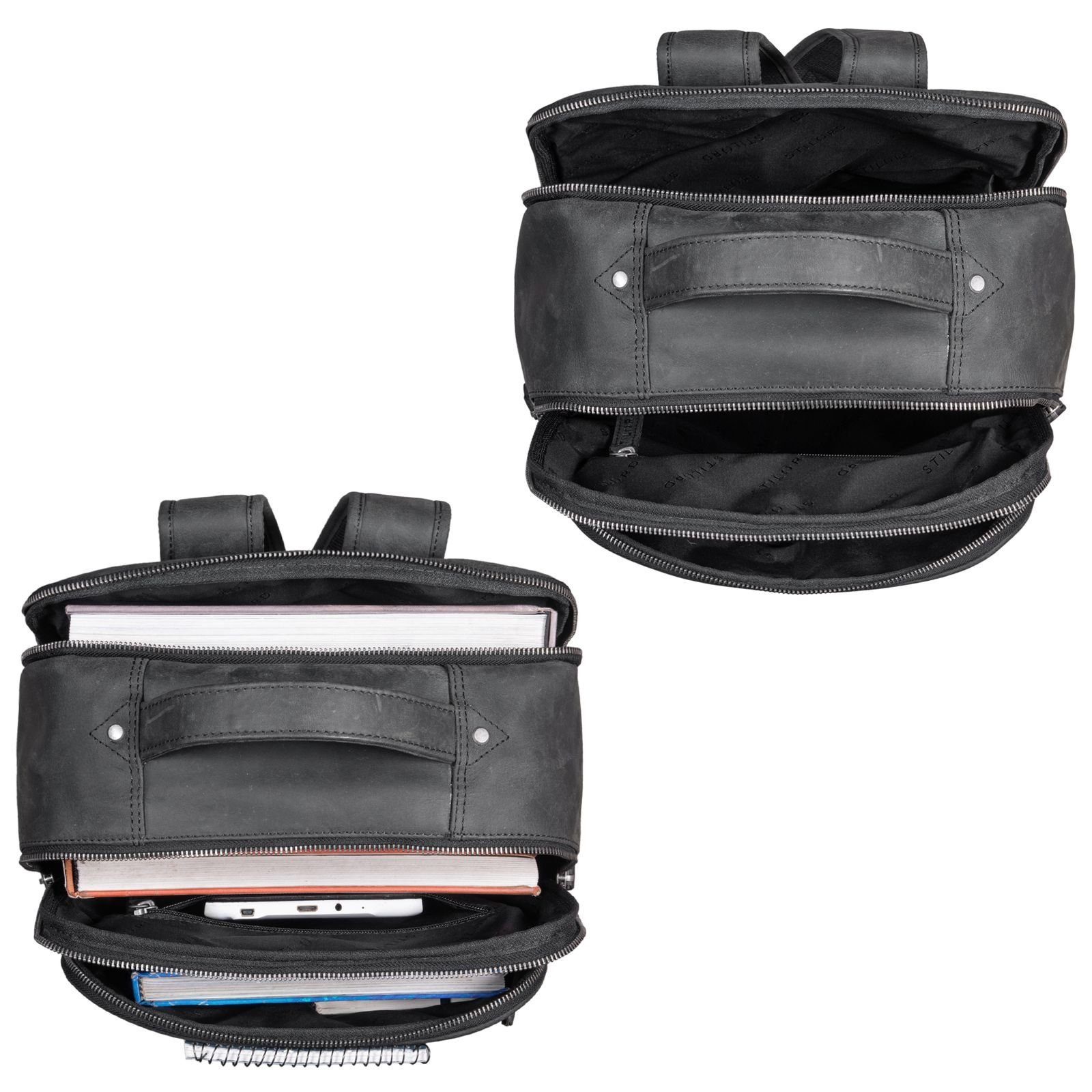 STILORD Notebook-Rucksack "Pietro" Business Lederrucksack Groß