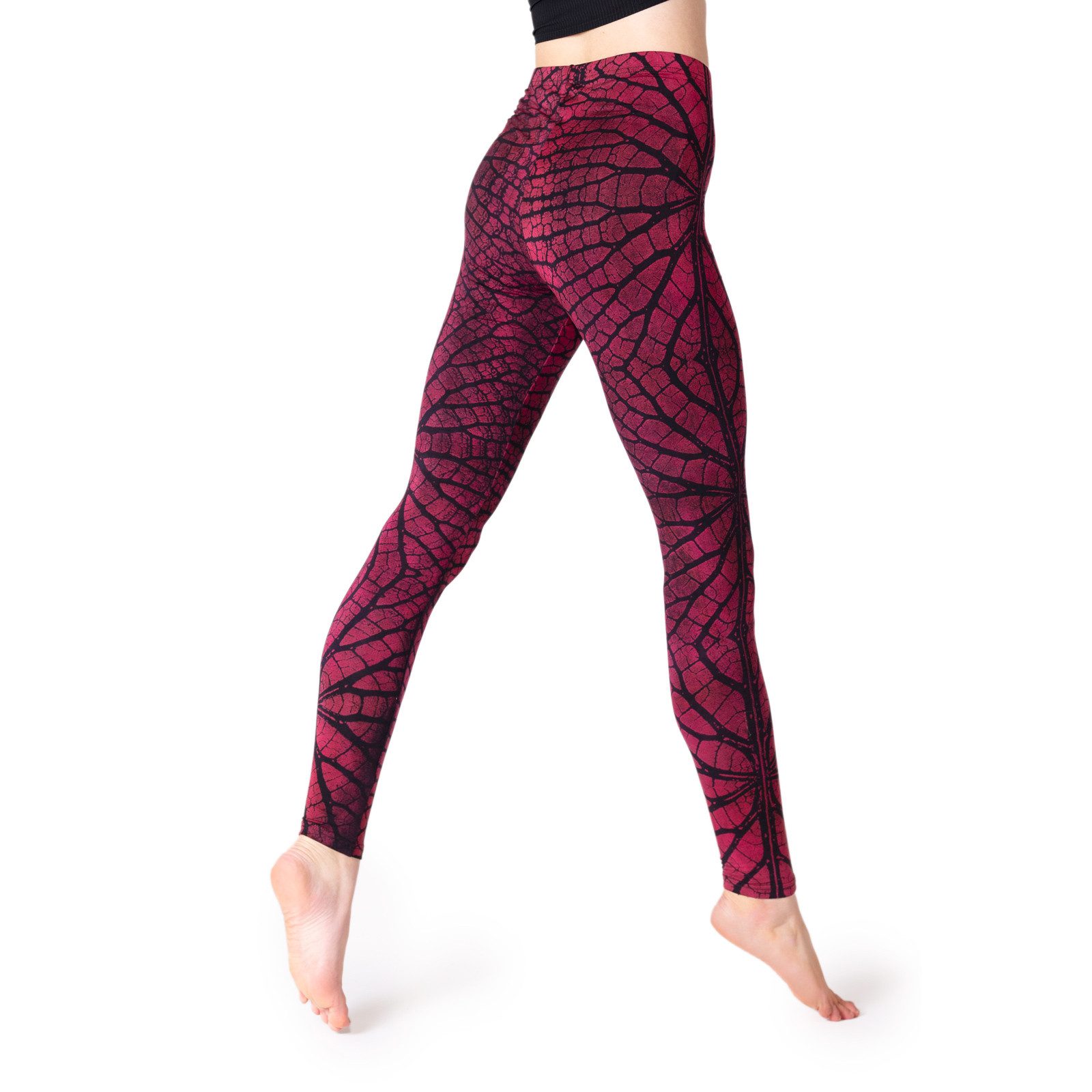 PANASIAM Leggings Unikat Batik Leggings modern mit Blattmuster elastische S günstig online kaufen