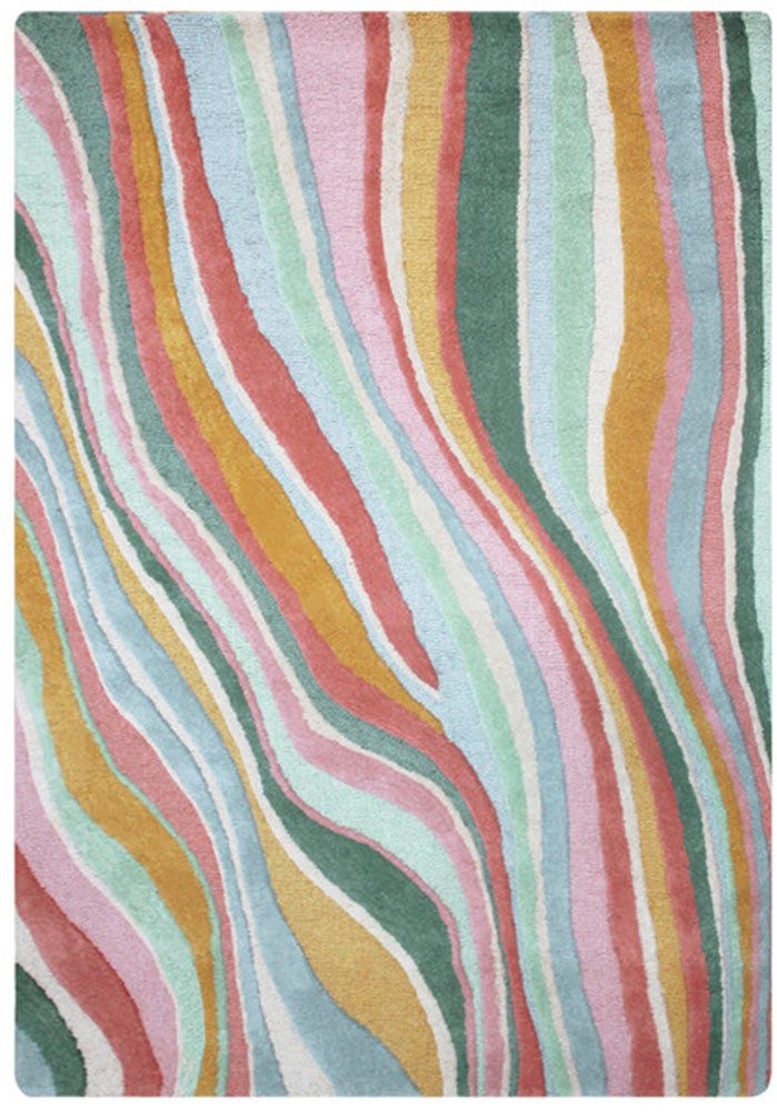 FLAIR RUGS Wollteppich Abstract Flow handgetuftet, günstig online kaufen