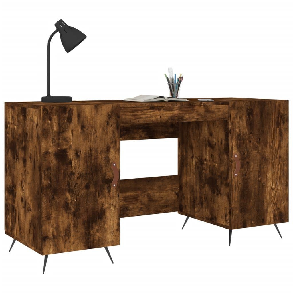 cm Schreibtisch Holzwerkstoff 140x50x75 furnicato Räuchereiche