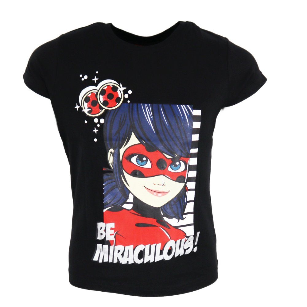 Miraculous - Ladybug T-Shirt »Mädchen Kinder Shirt« Gr. 116 bis 146,  Baumwolle, Schwarz oder Weiß online kaufen | OTTO
