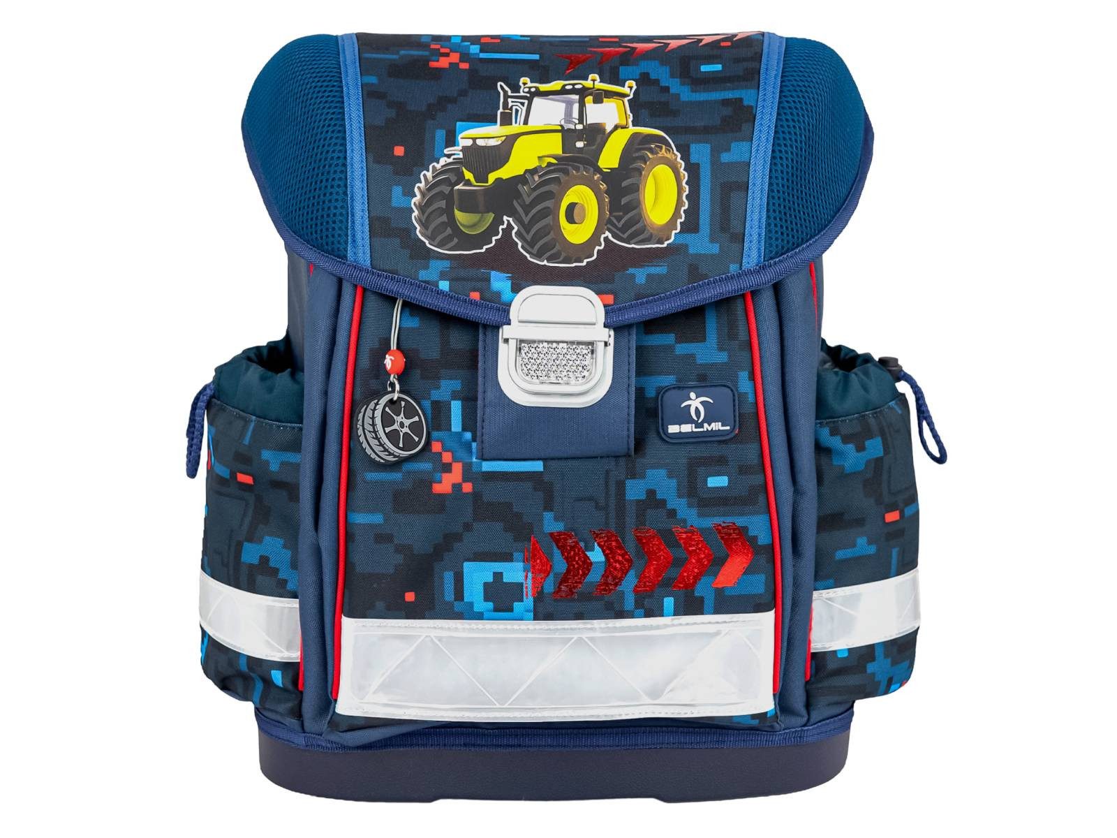 Belmil Schulranzen Classy, 4tlg. Set ab 1. Klasse, Grundschule, Einschulung, Trecker, Jungen