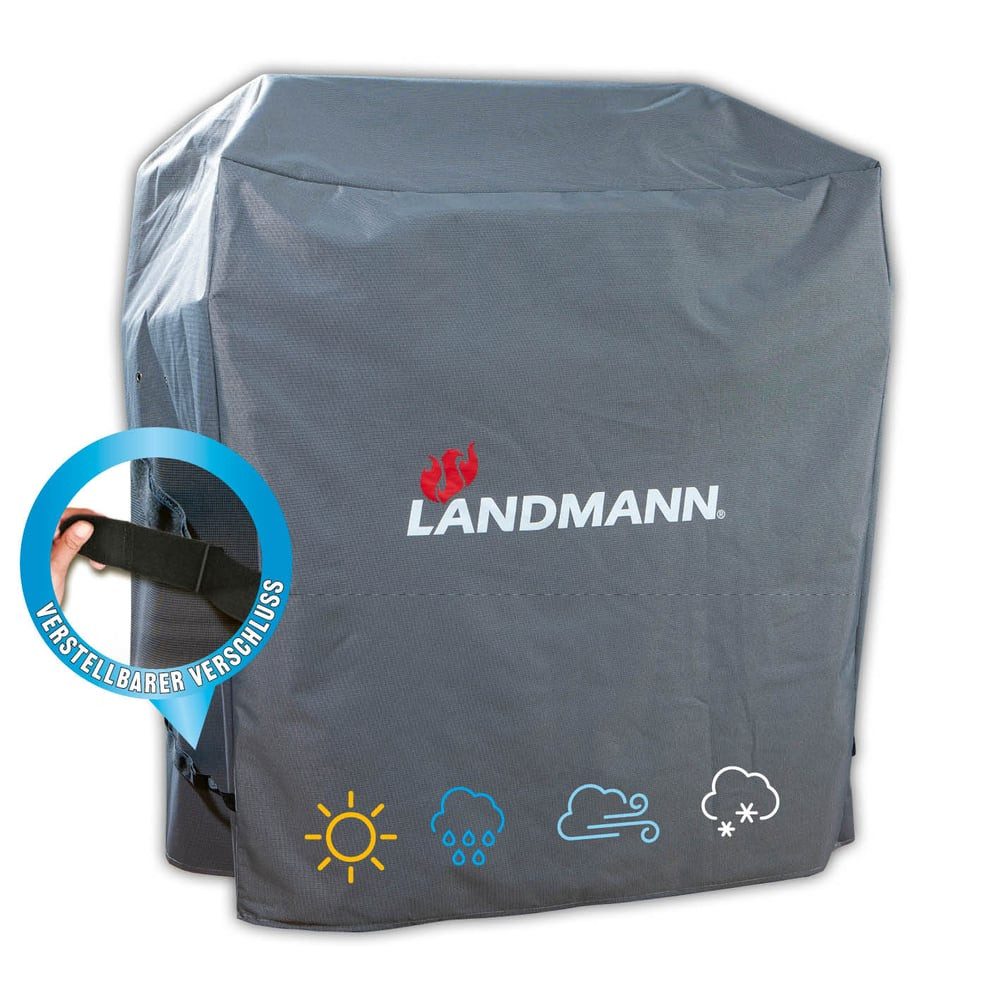 LANDMANN Grillabdeckhaube Wetterschutzhaube 60x96x120cm, wasserdicht, UV-beständig, atmungsaktiv, kältebeständig