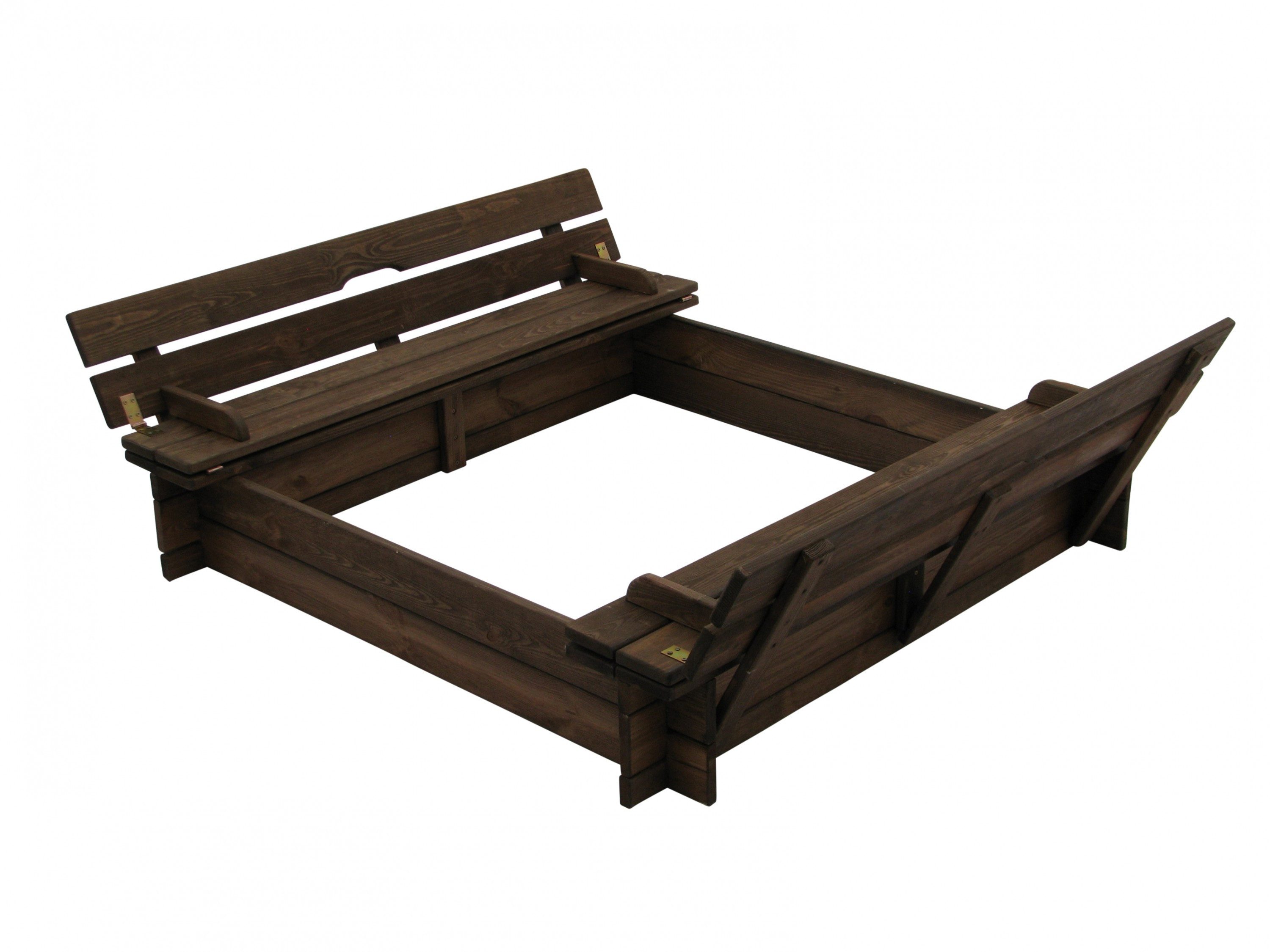 GartenDepot24 Sandkasten Sandblack, Deckel als Sitzbank nutzbar