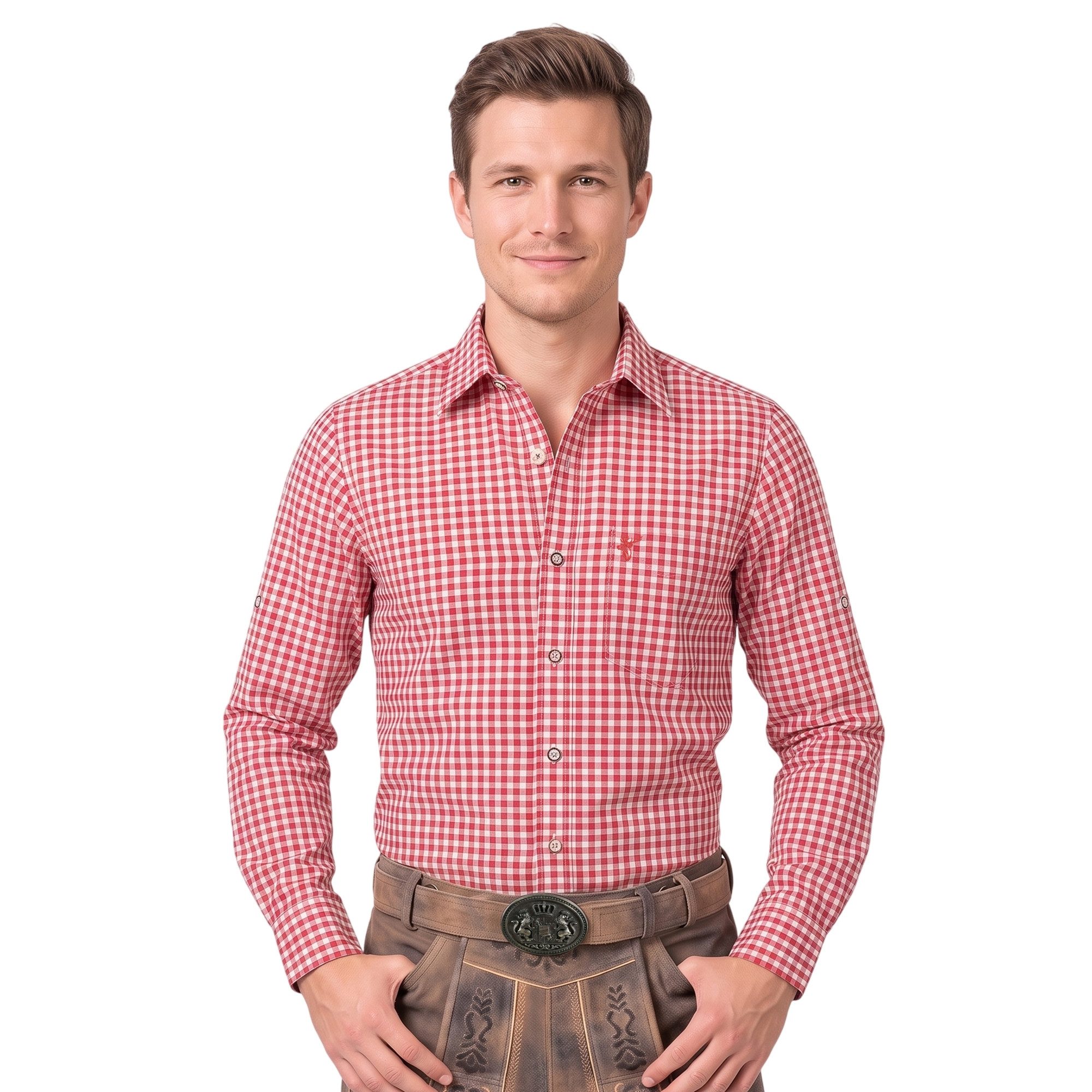 German Wear Trachtenhemd GW120x Trachtenhemd Langarm hemd Trachtenmode Hemd