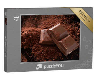 puzzleYOU Puzzle Schokolade und Kakaopulver, 48 Puzzleteile, puzzleYOU-Kollektionen Candybar, Schokolade, Moderne Puzzles