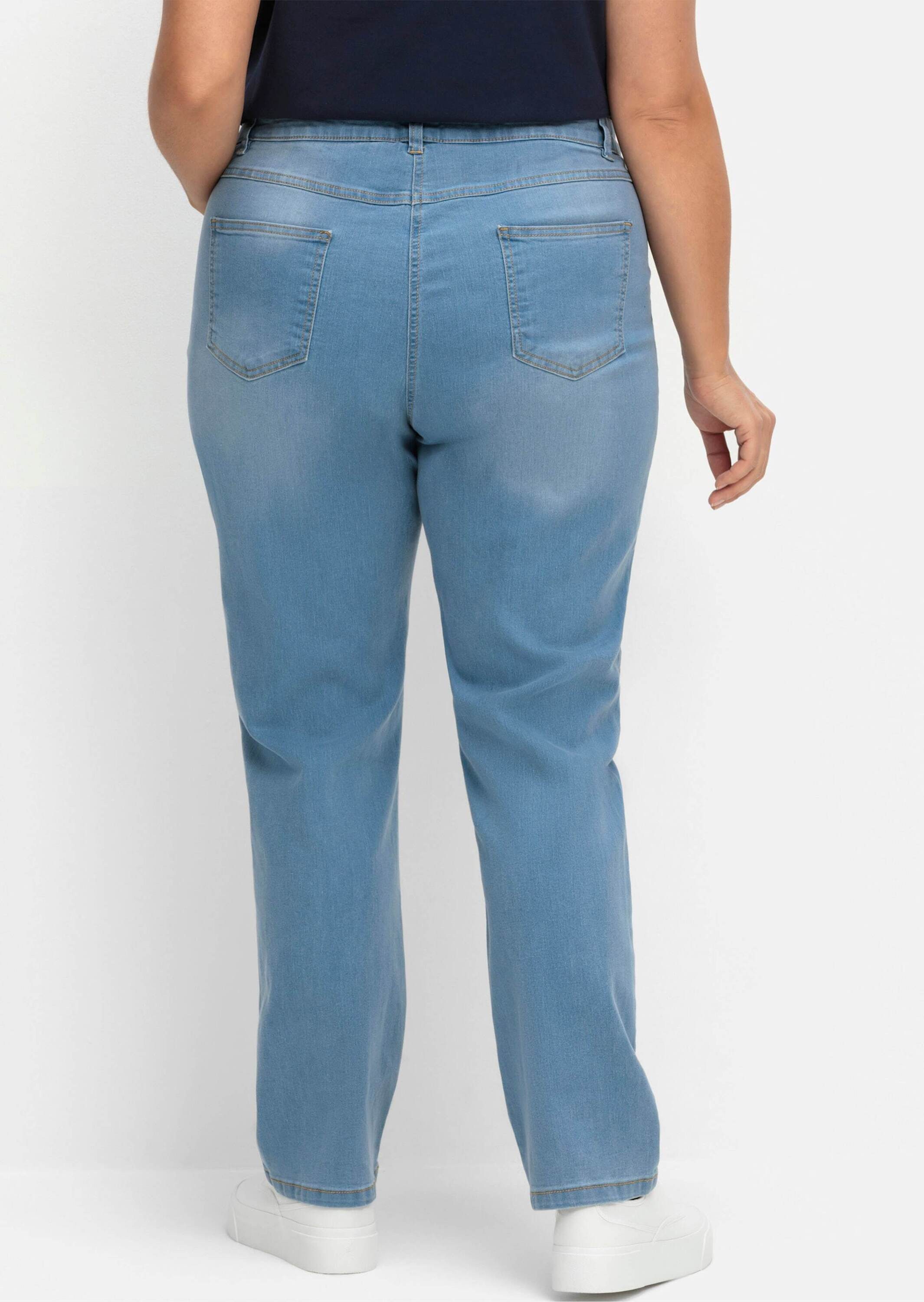 Sieh an! Bequeme Jeans Jeans komfortabel mit elastischem High-Waist-Bund