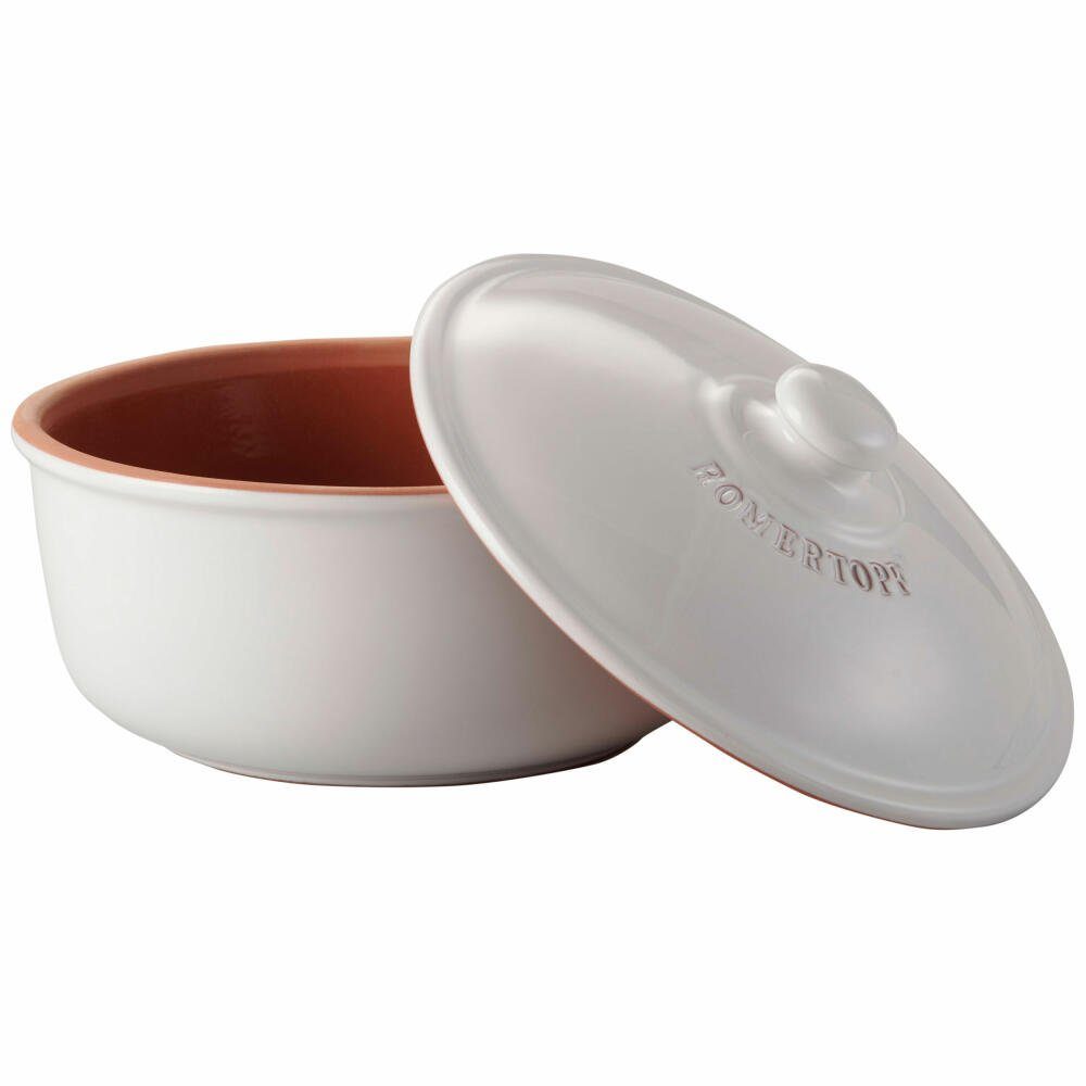 RÖMERTOPF Brotbackform Rund mit Deckel Weiß