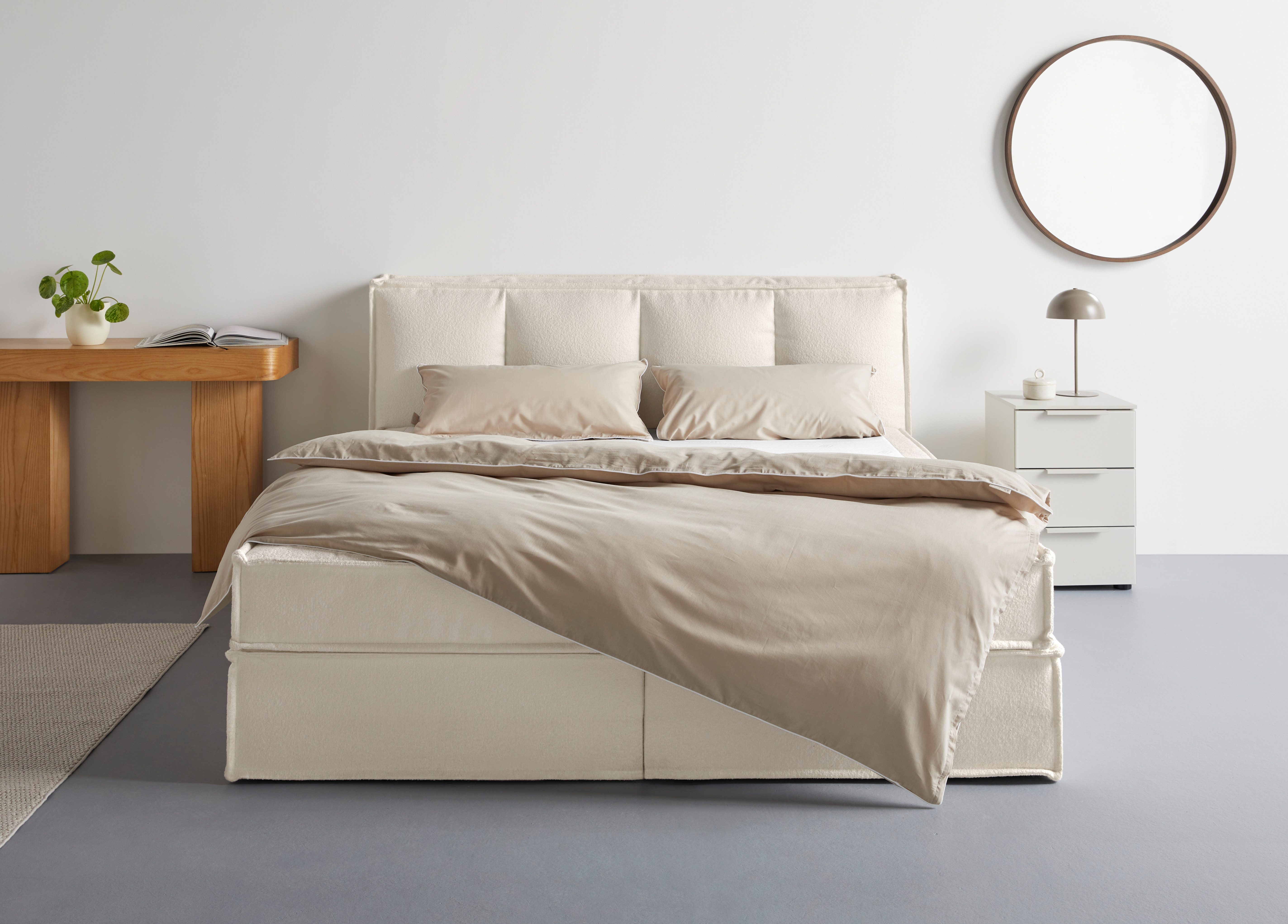 LeGer Home by Lena Gercke Boxspringbett Addyson (Härtegrade H2, H3 und H4 wählbar), Boxspringbett inkl. Topper, 2 Matratzen