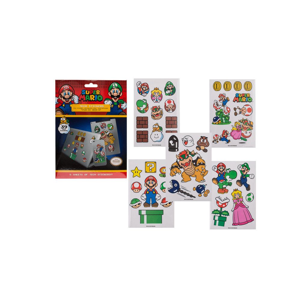 what the shop Geschenkset Super Mario–Tasse, Sticker, Anhänger & Switch 2 Case Zubehör Nintendo (Retro-Feeling für echte Gamer-Herzen)