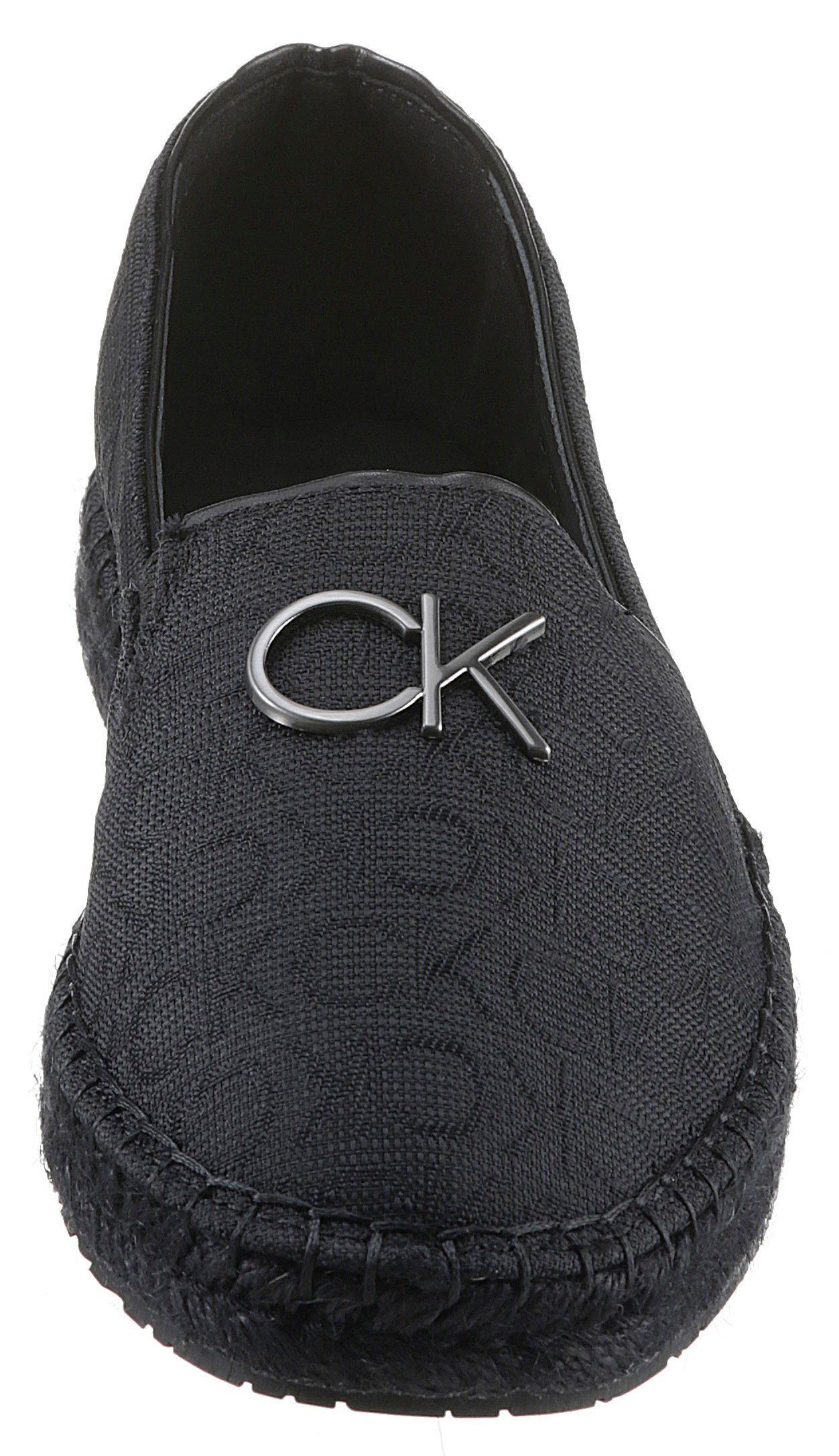 Calvin Klein Espadrille mit *I Metallelement, 9T Form ELDA CK schmale schwarz