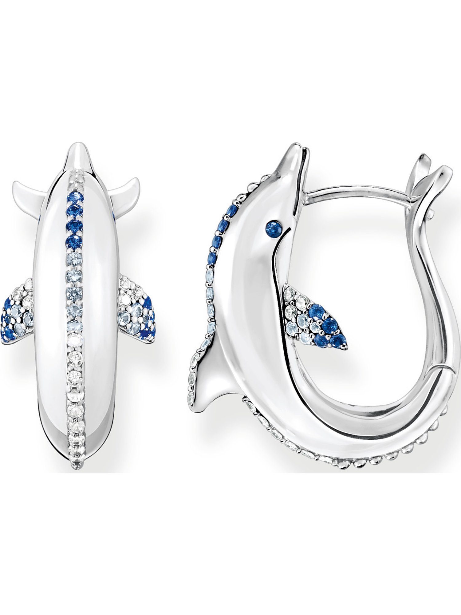 THOMAS SABO Paar Creolen Thomas Sabo Damen-Creolen 925er Silber Spinell (Paar), Sterling Silver