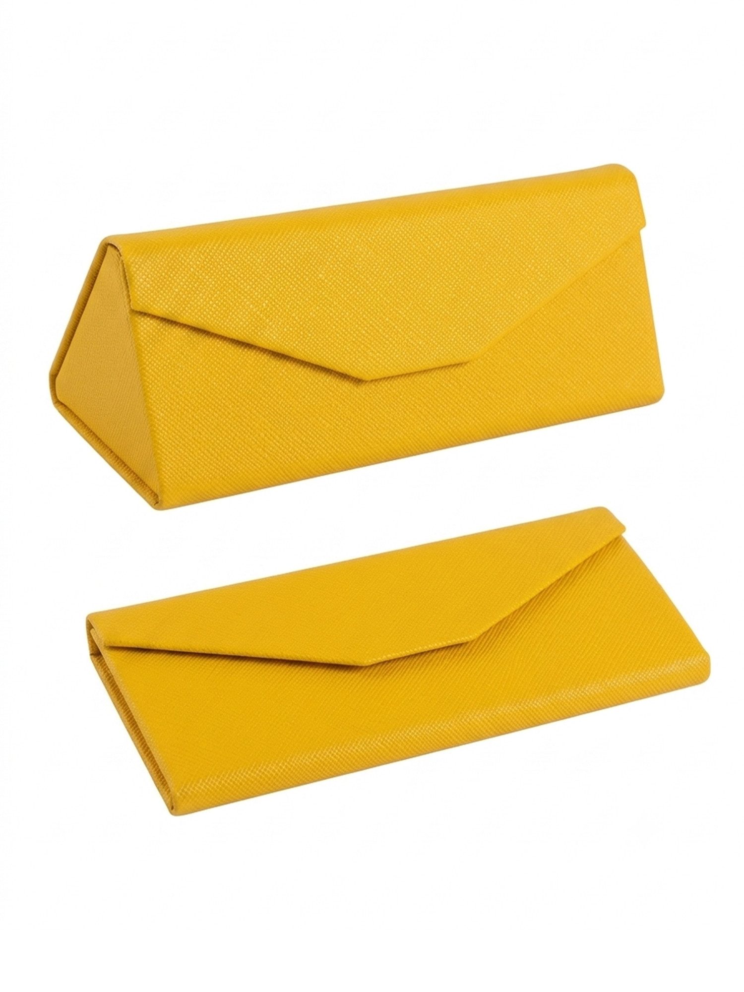 Adel Accessoires Brillenetui Faltbares Brillenetui – Elegantes Triangel-Design mit Magnetverschluss, Faltbar, platzsparend, Hartschale, Brillenschutz, Made in Italy