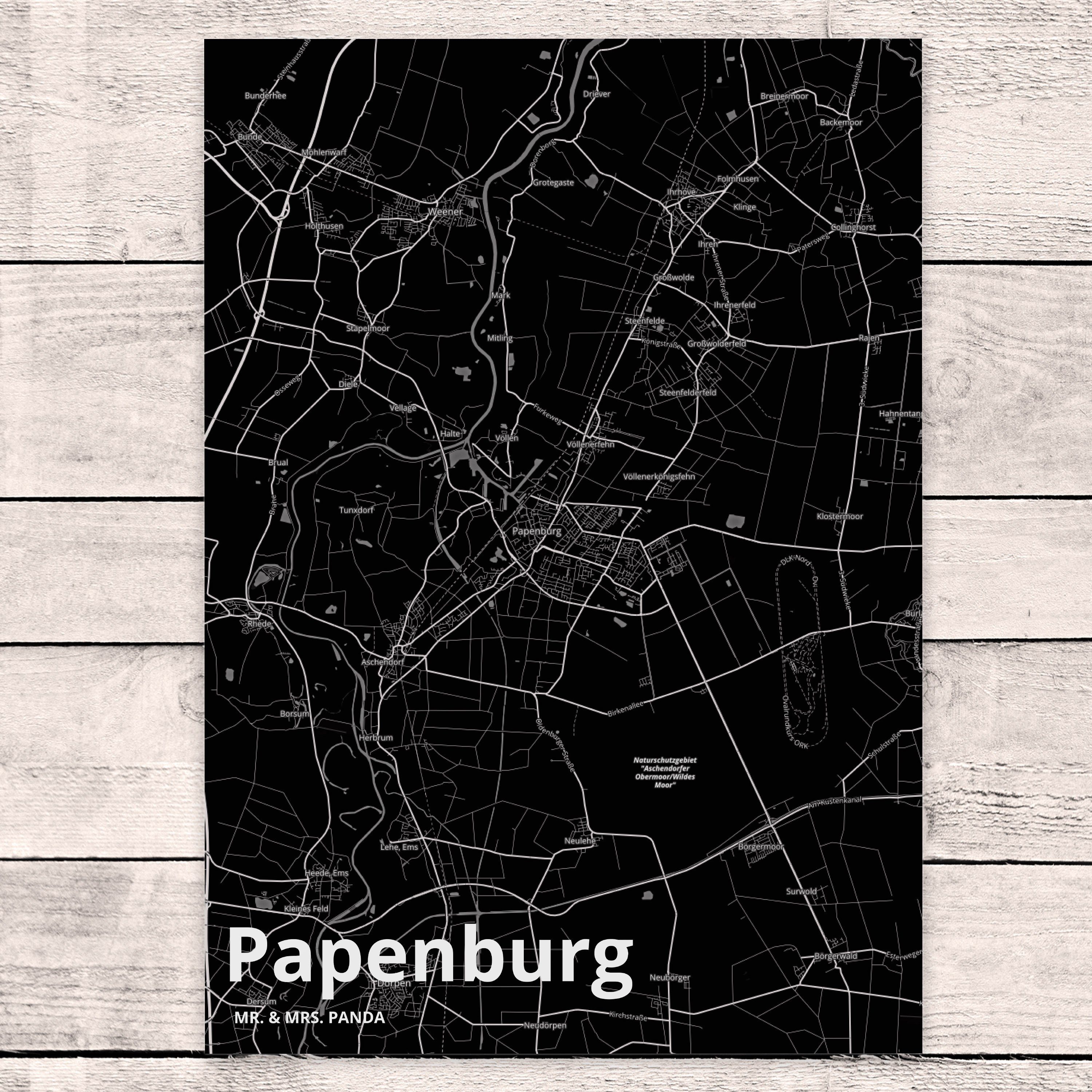 - Grußkarte, & Panda Geschenkkarte, Dorf Geschenk, Mr. Papenburg Einladungskarte, Postkarte Mrs.