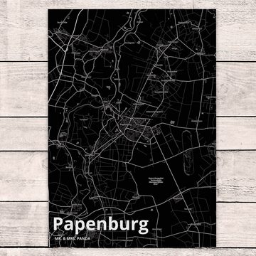 Mr. & Mrs. Panda Postkarte Papenburg - Geschenk, Geschenkkarte, Grußkarte, Einladungskarte, Dorf