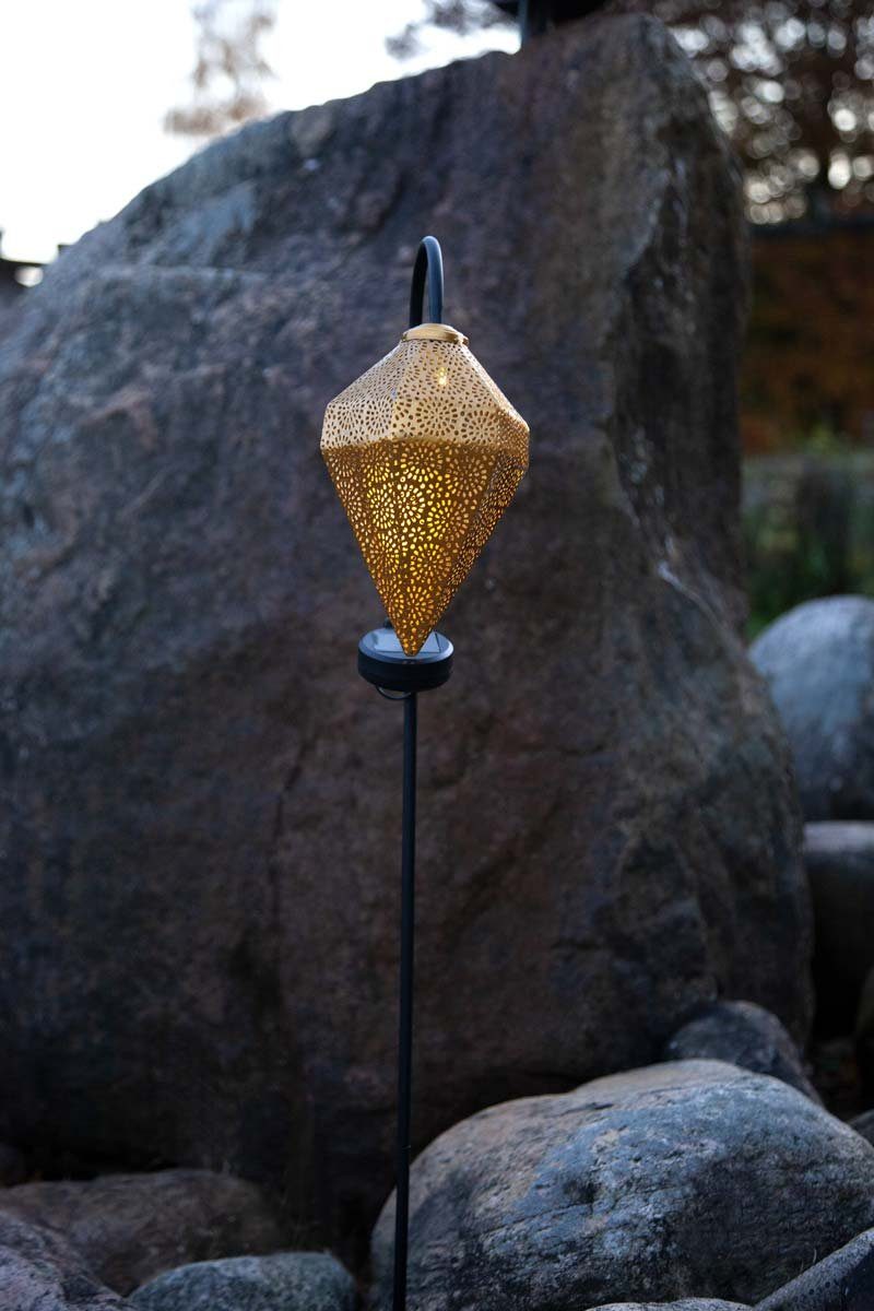 Solar TRADING LED warmweiss, STAR Ein-/Ausschalter, Solarleuchte, Orientalisches Gartenstecker LED, Element
