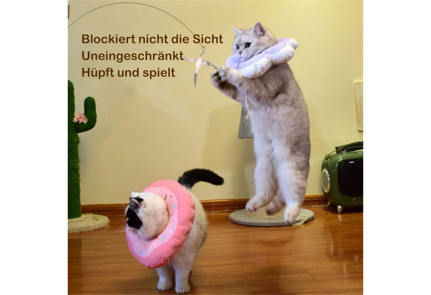 Thumbnail - Refttenw Schutzkragen Einstellbarer Katzenkragen,Halsband,Katzenhalsband,wasserdicht