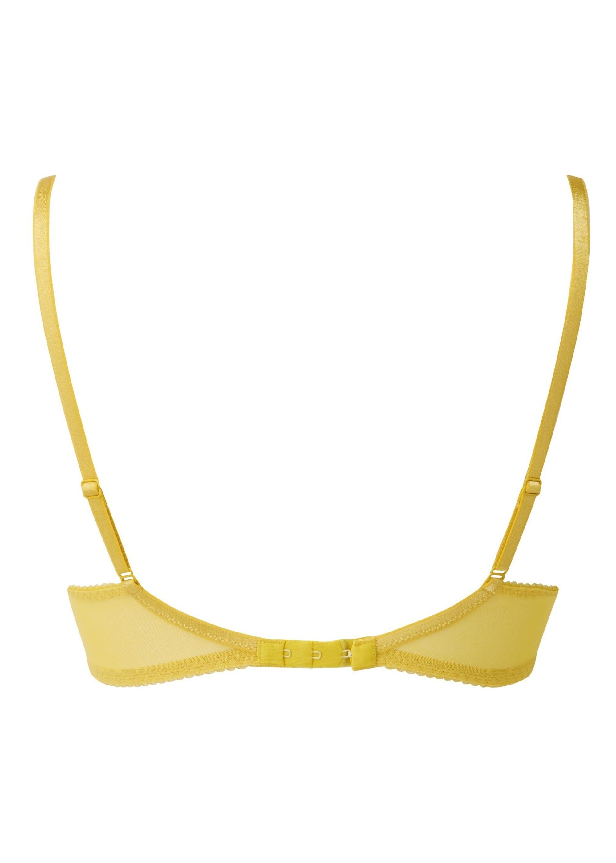Gossard Dekolleté-BH Lace Push-Up BH Spicy Mustard (Push-Up, 1-tlg., Spitze/Netz) verführerisch sexy