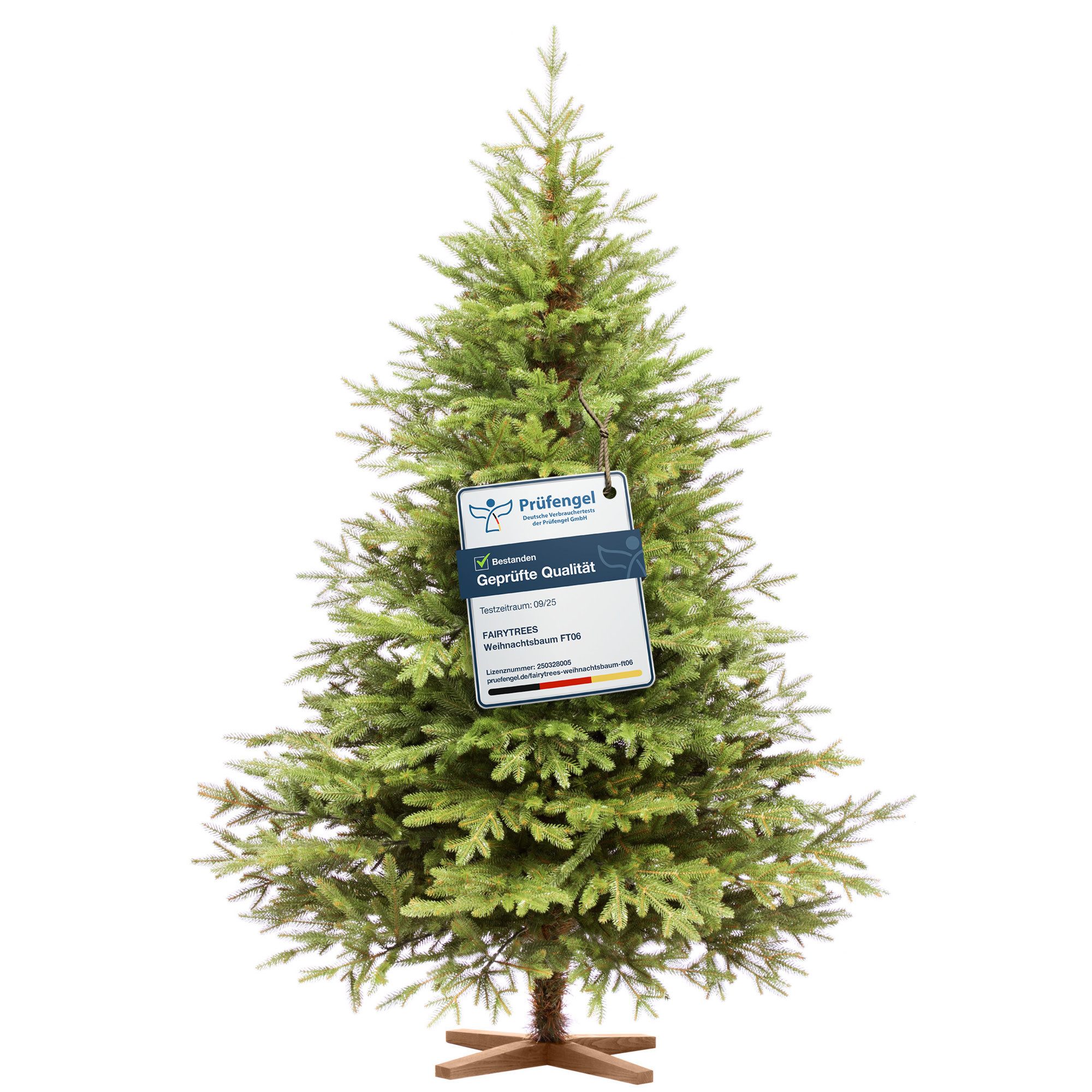 Fairytrees Künstlicher Weihnachtsbaum FT06, Nordmanntanne Exklusiv 100% PE, Nordmanntanne Exklusiv 100% PE