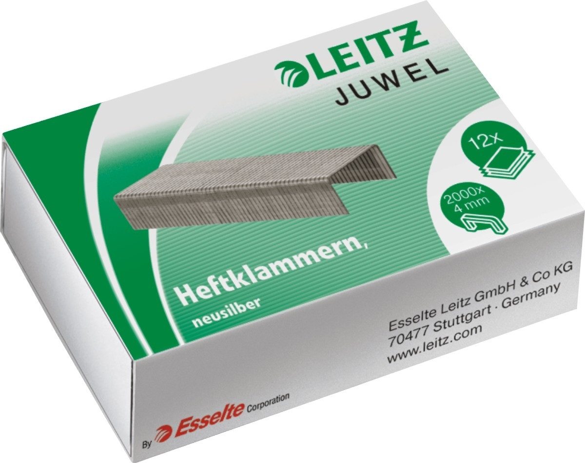 LEITZ Heftklammer Heftklammern Juwel 4mm neusilber VE=2000 Stück
