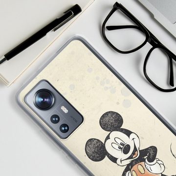 DeinDesign Handyhülle Offizielles Lizenzprodukt Mickey & Minnie Mouse Wasserfarbe, Xiaomi 12 5G Silikon Hülle Bumper Case Handy Schutzhülle