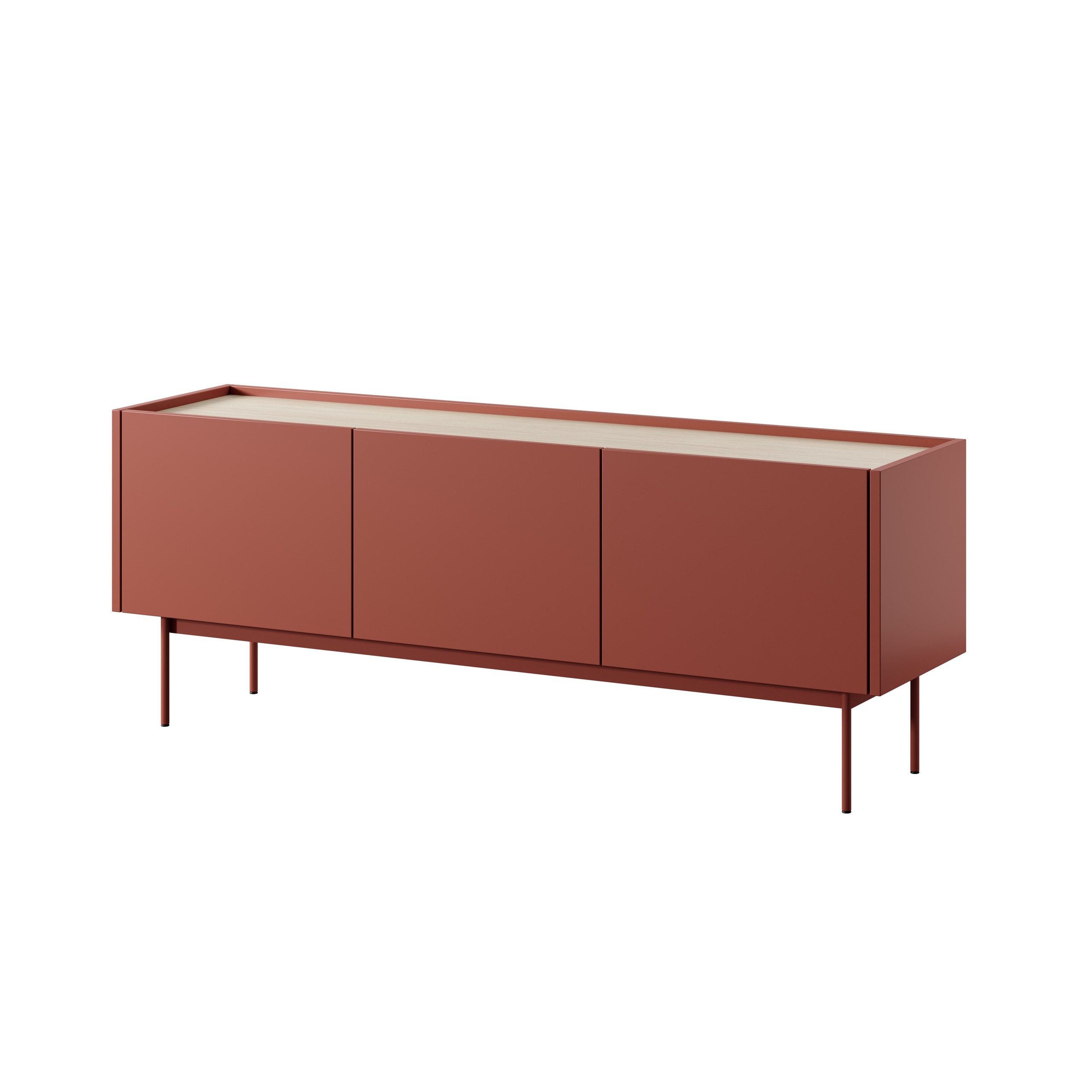 Masseno Lowboard Masseno TV-Schrank COLORE 144x37x55 cm rot