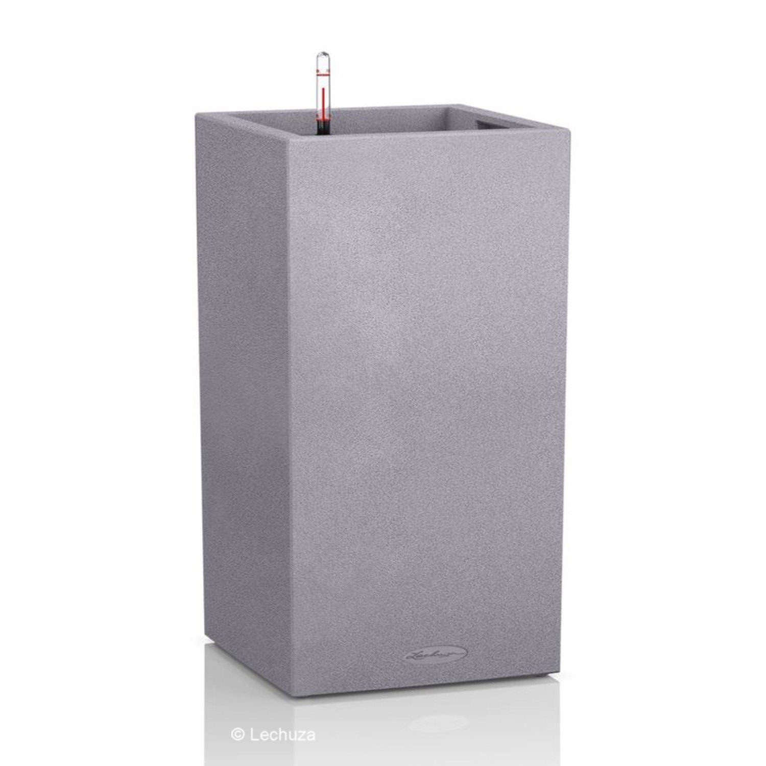 Lechuza® Pflanzkübel Pflanzsäule Canto Stone 40 high steingrau (Komplettset)